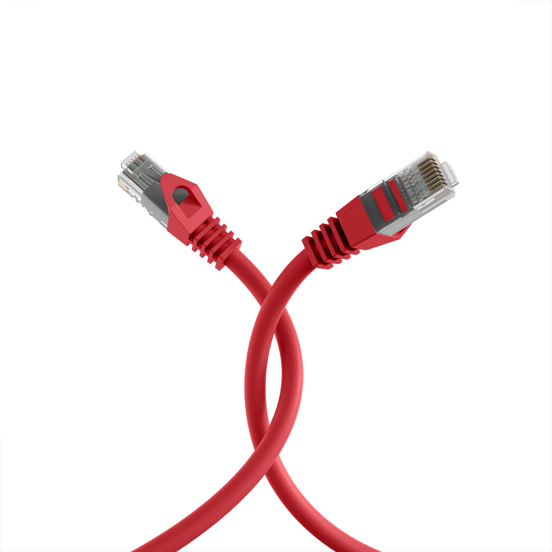 RJ45 Patch Cord Cat.5e U/UTP LSZH CCA AWG24/7 red 0,5m