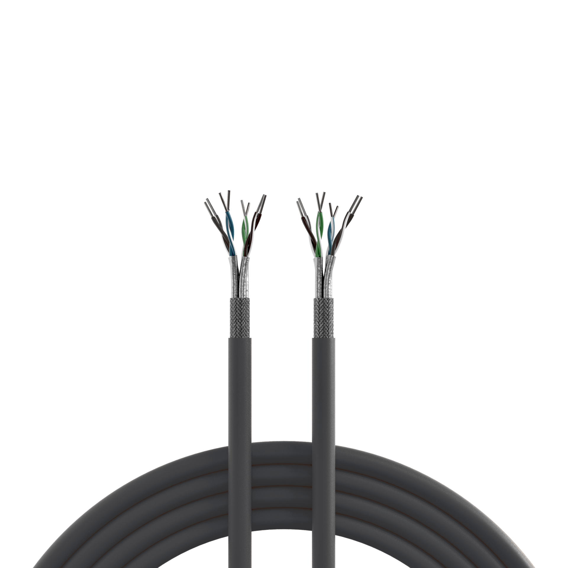 CABLE CAT.7 S/FTP (4X2XAWG23)  LSZH black, 500 Mtr Drum
