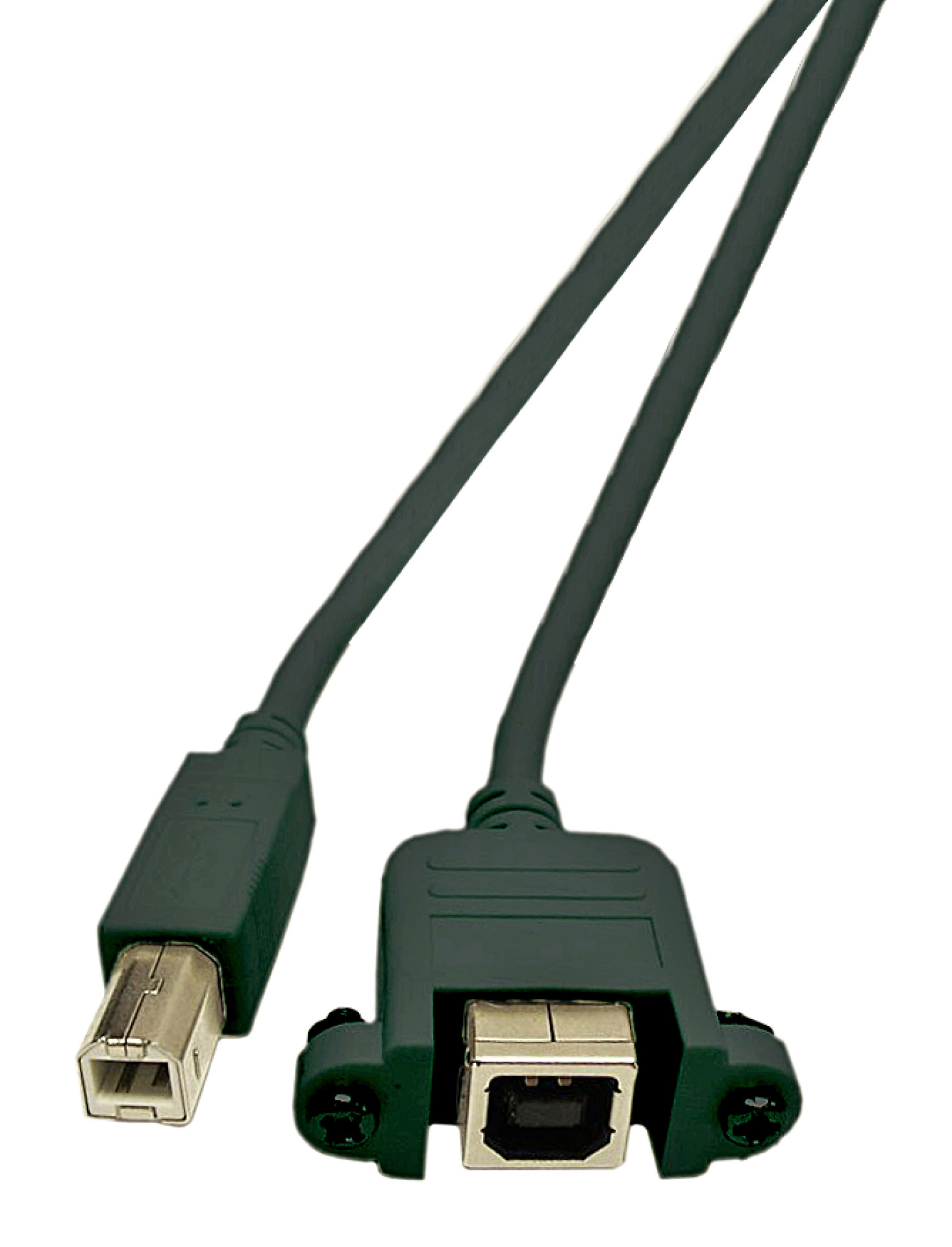 USB2.0 Extension Cable Type B Plug to Type B Panel jack, Classic
