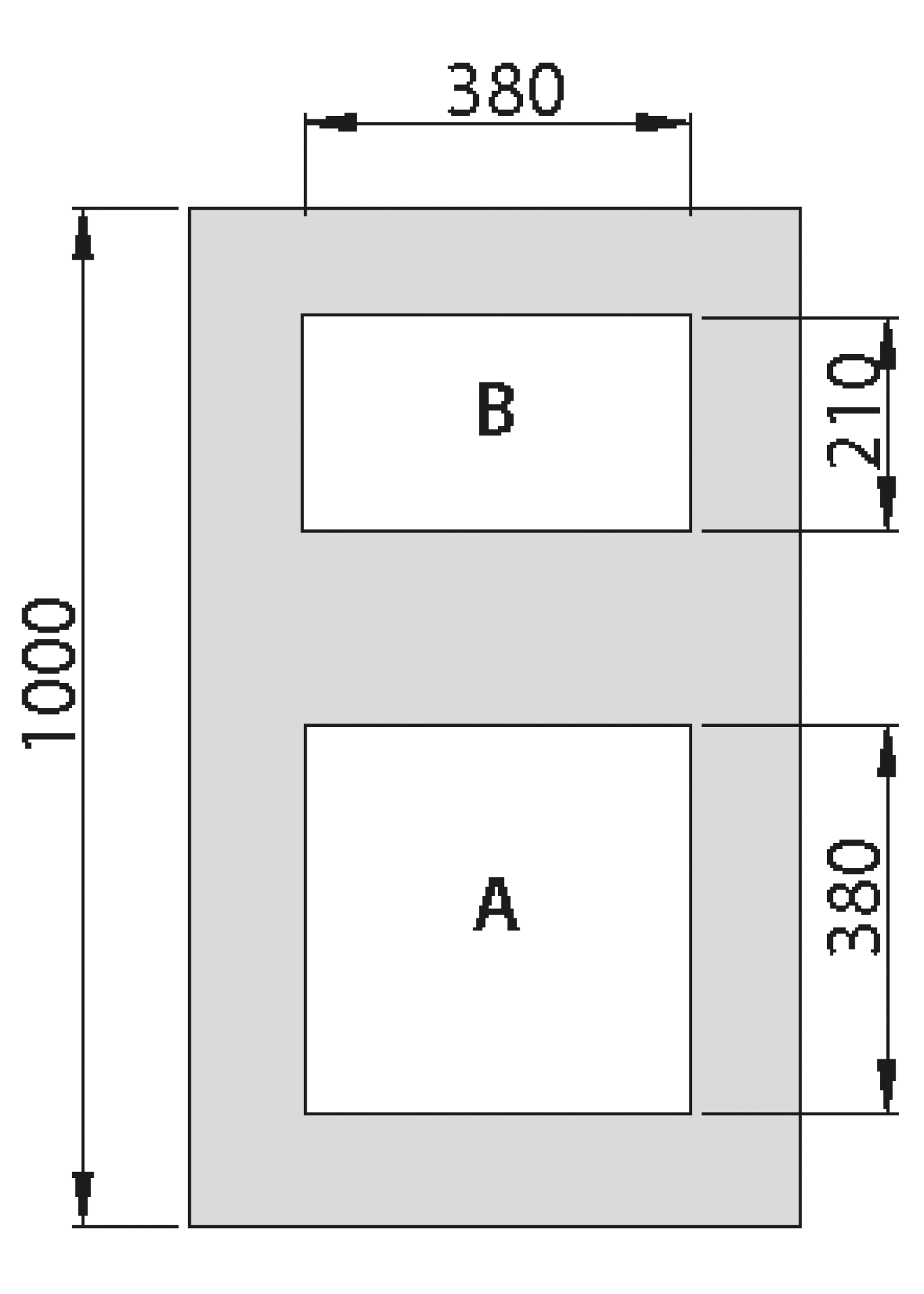 Module w. Brush Entry, Opening A, RAL7035, for PRO
