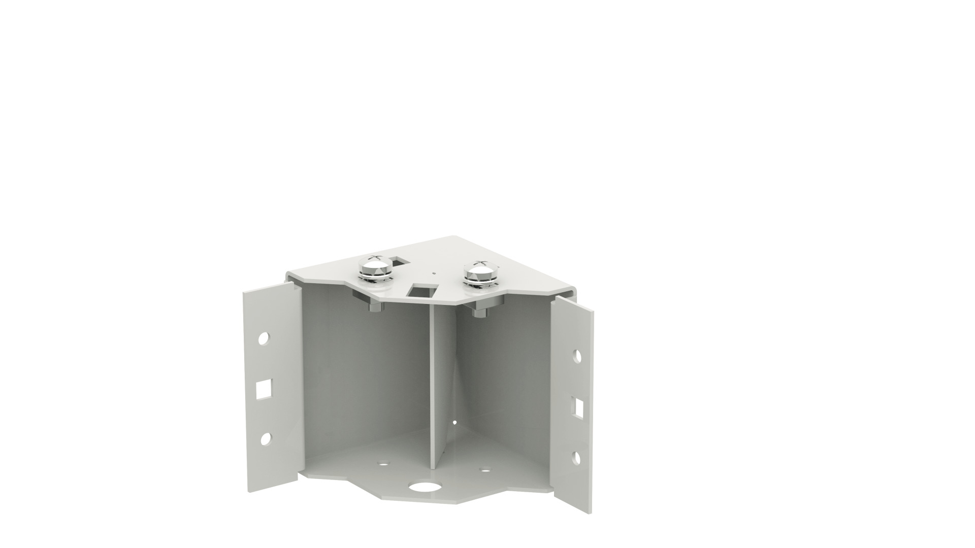 4 Plinth Corners for PRO, Fixed, H=100 mm, RAL7035