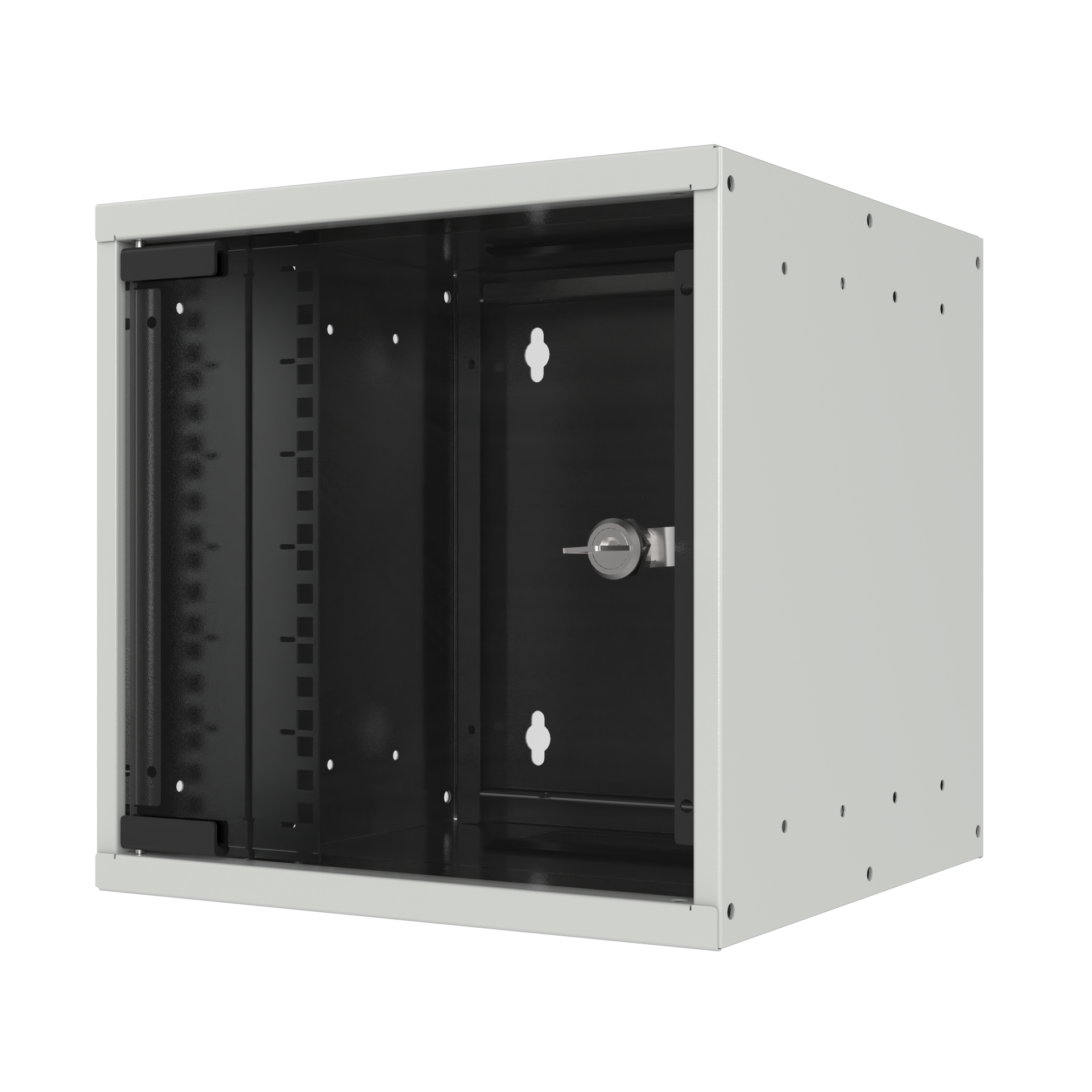 10“ 6U Wall Housing, Depth 300 mm, 1-piece, pre-assembled, RAL7035