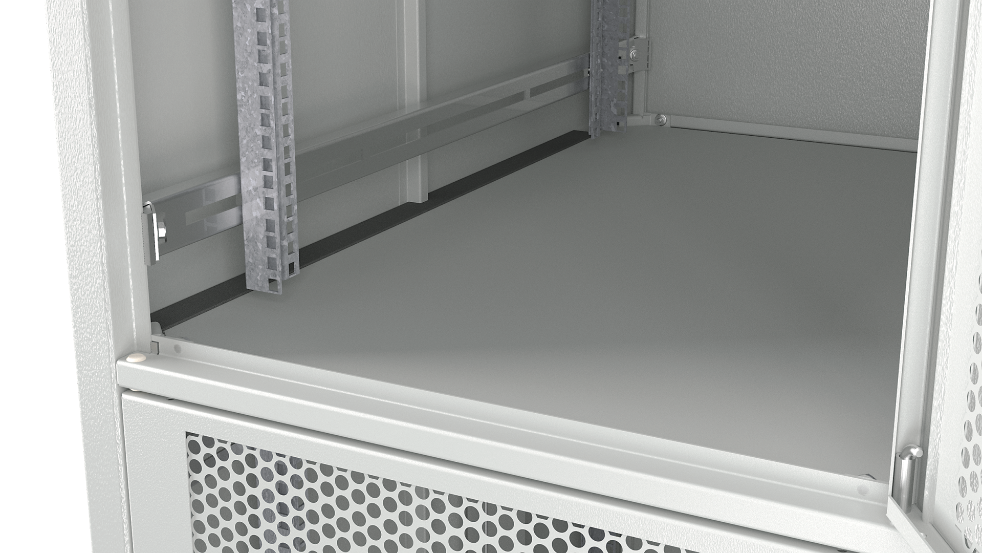 Co-Location Rack PRO, 3 x 13U, 800x1000 mm, F+R 2-Part Perforated, RAL7035