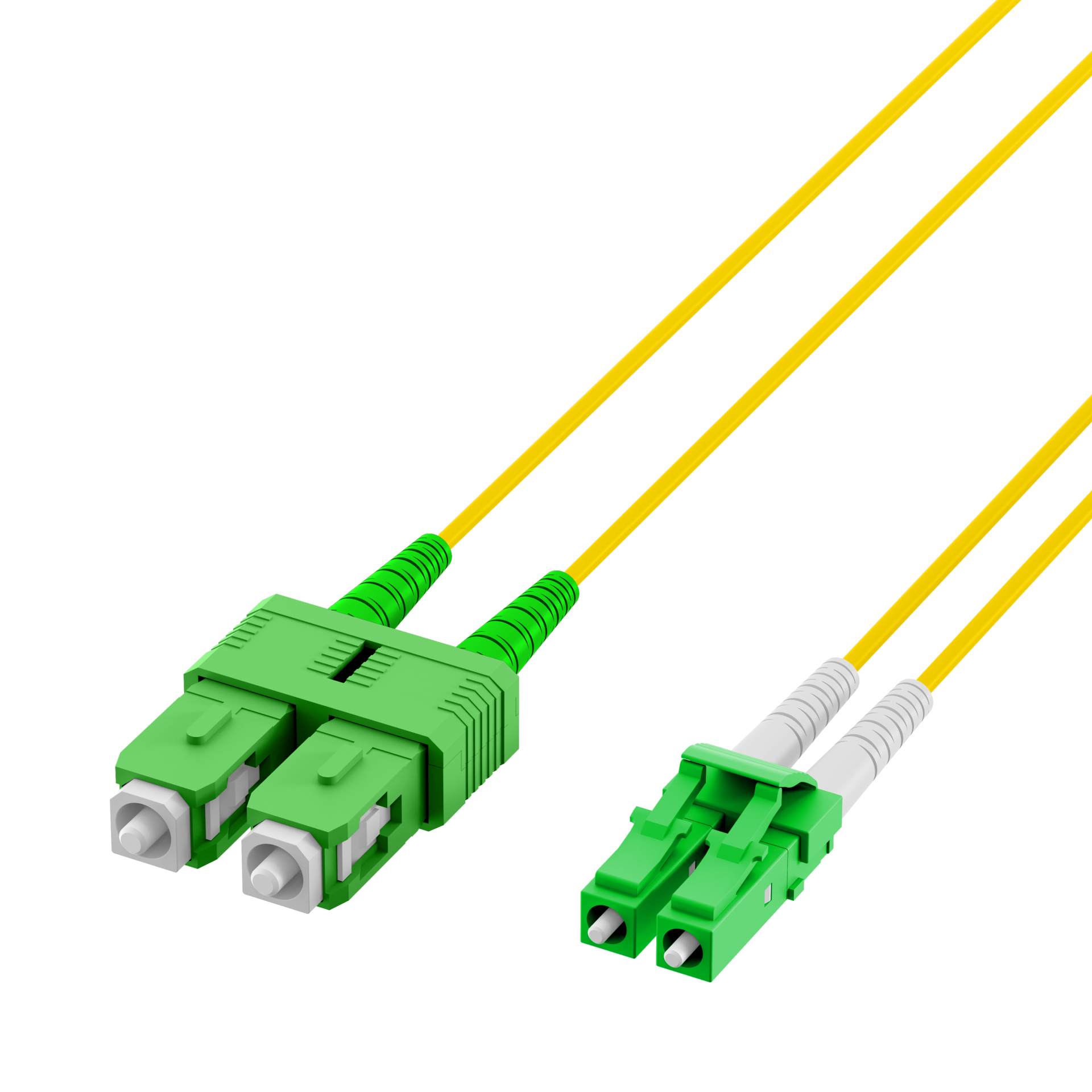 Duplex Patchcable LC/APC-SC/APC OS2 G652D 30m LSZH 2mm yellow