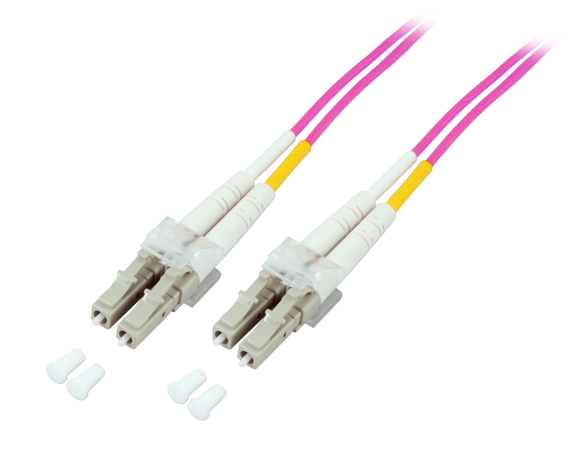 Duplex Jumper LC-LC 50/125µ, OM4, LSZH, erica violet, 2.0mm, 20m