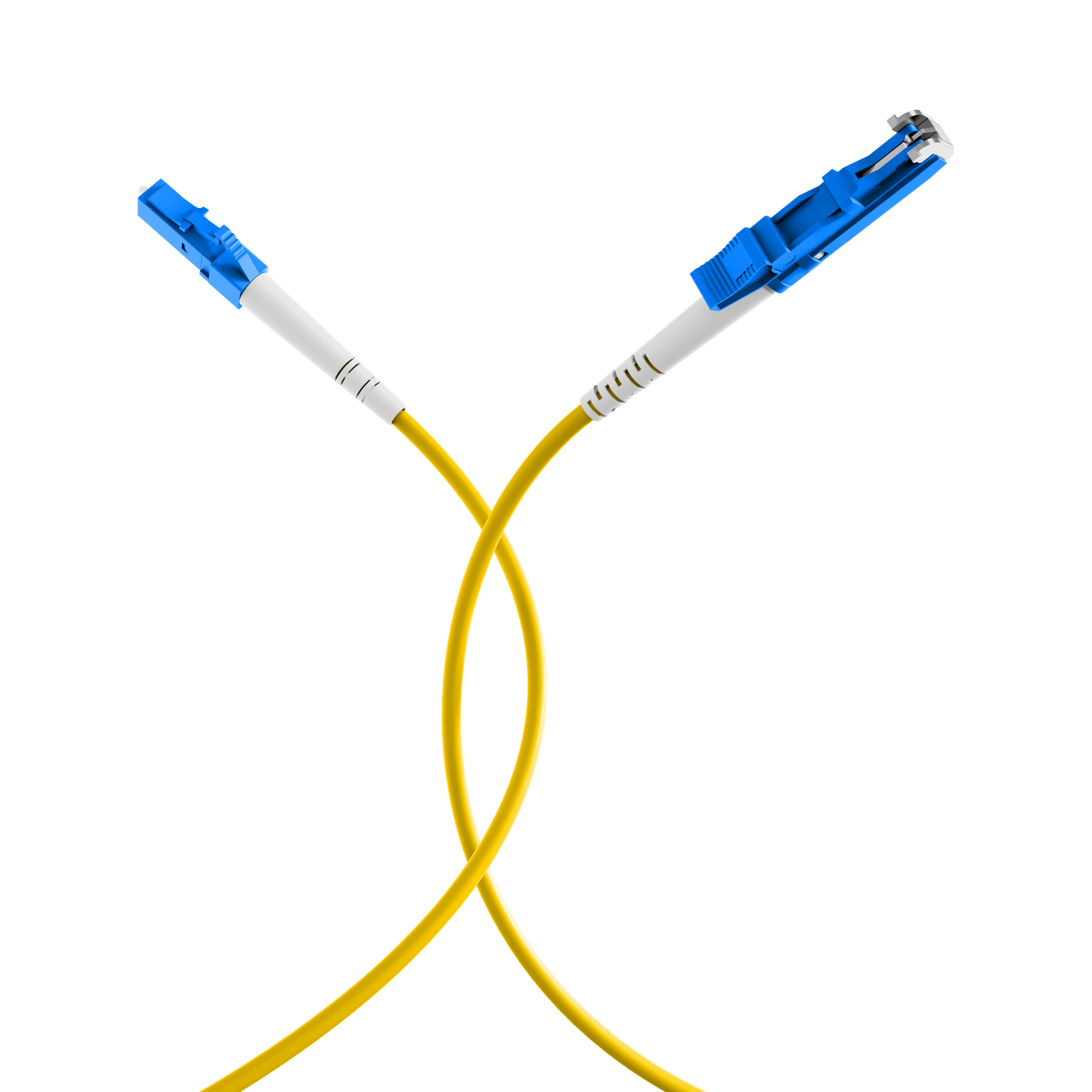 Simplex Fiber Optic Patch Cable E2000®-LC OS2 2m 3,0mm Yellow 9/125µm