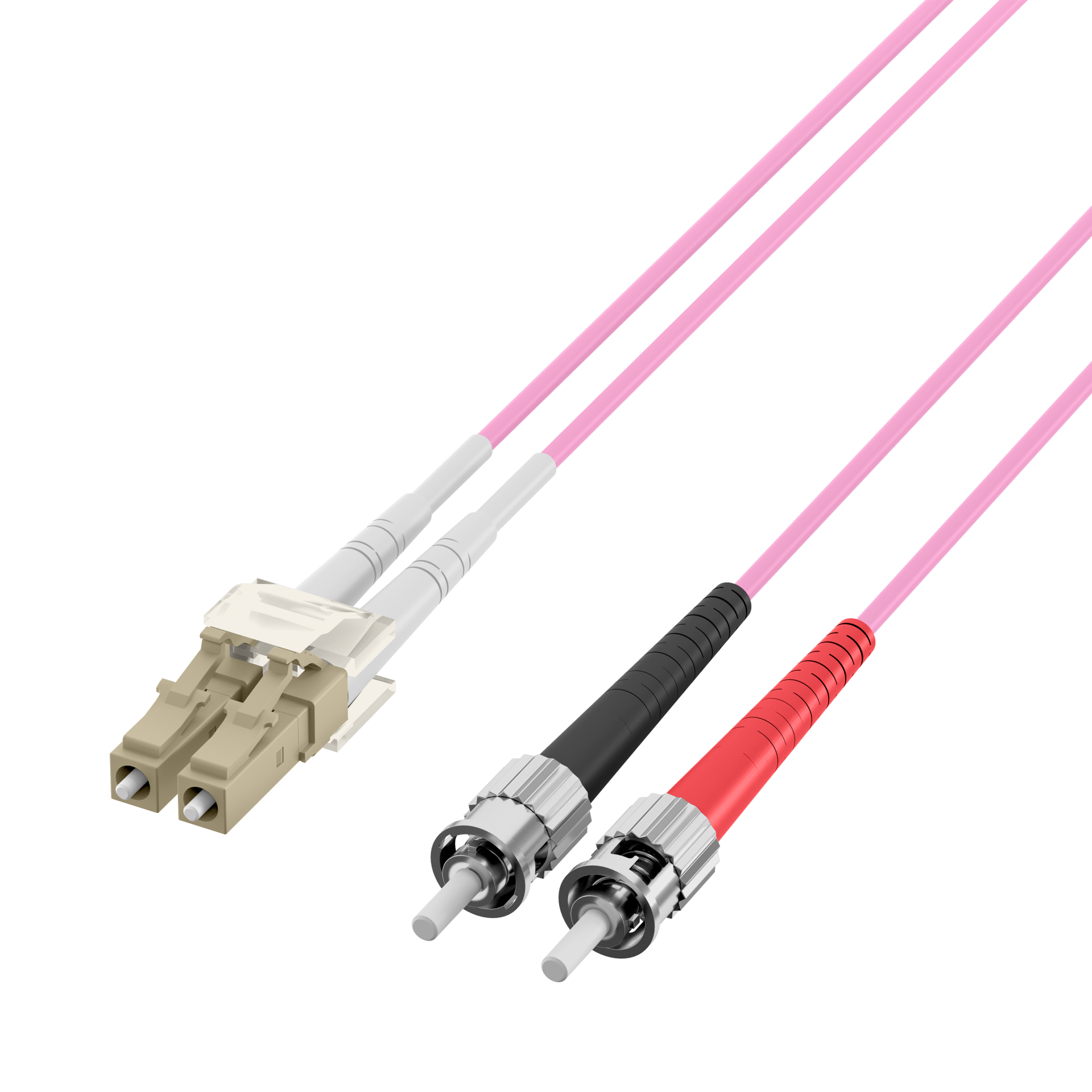 Duplex Patchcable LC-ST OM4 3m LSZH 2mm heatherviolet