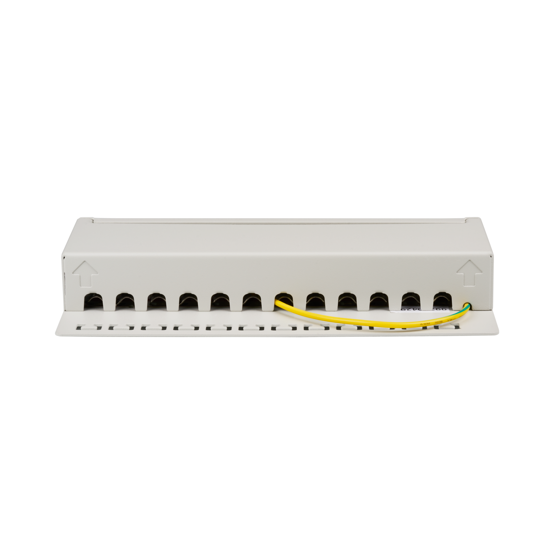 Mini-Patchpanel STP 12xRJ45 Cat.6A, 10“ 1U, RAL7035 grey