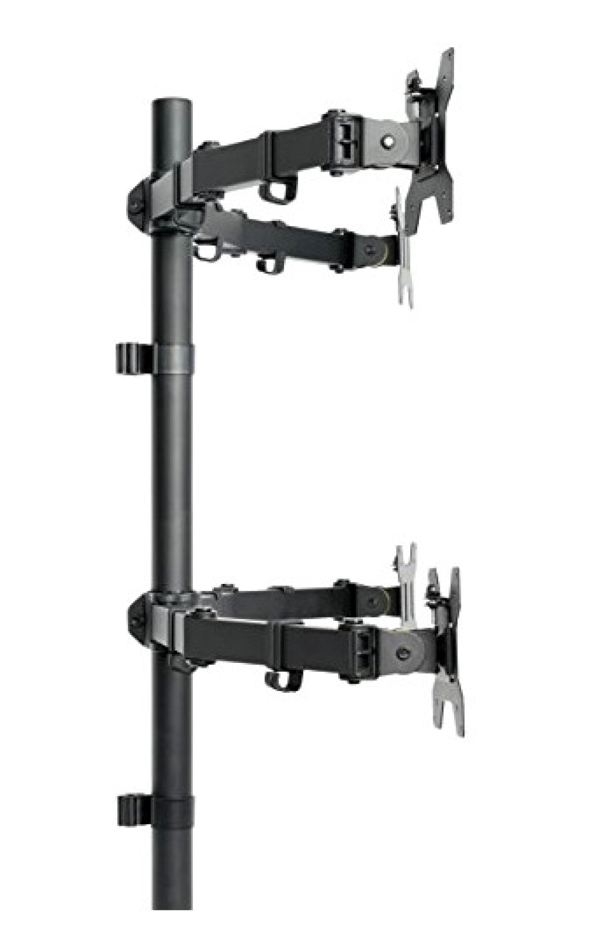 Desk stand for 4 LCDs 13"-27", max. 4x 8kg, with clamp