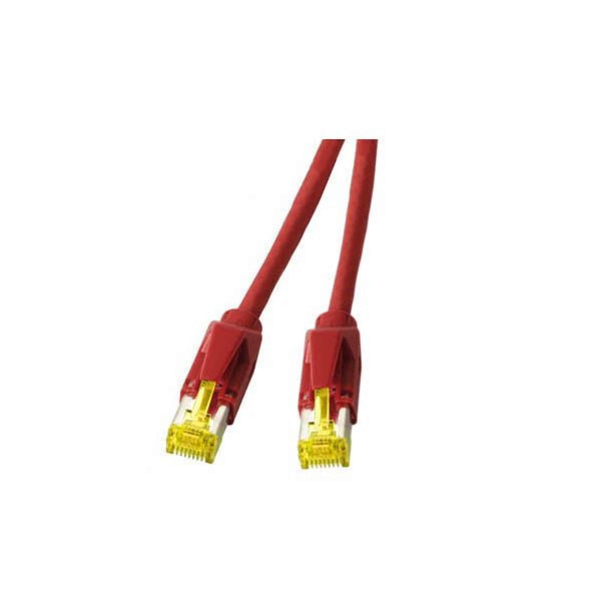 RJ45 Patch cable S/FTP, Cat.6A, TM31, Dätwyler 7702, 0,5m, red