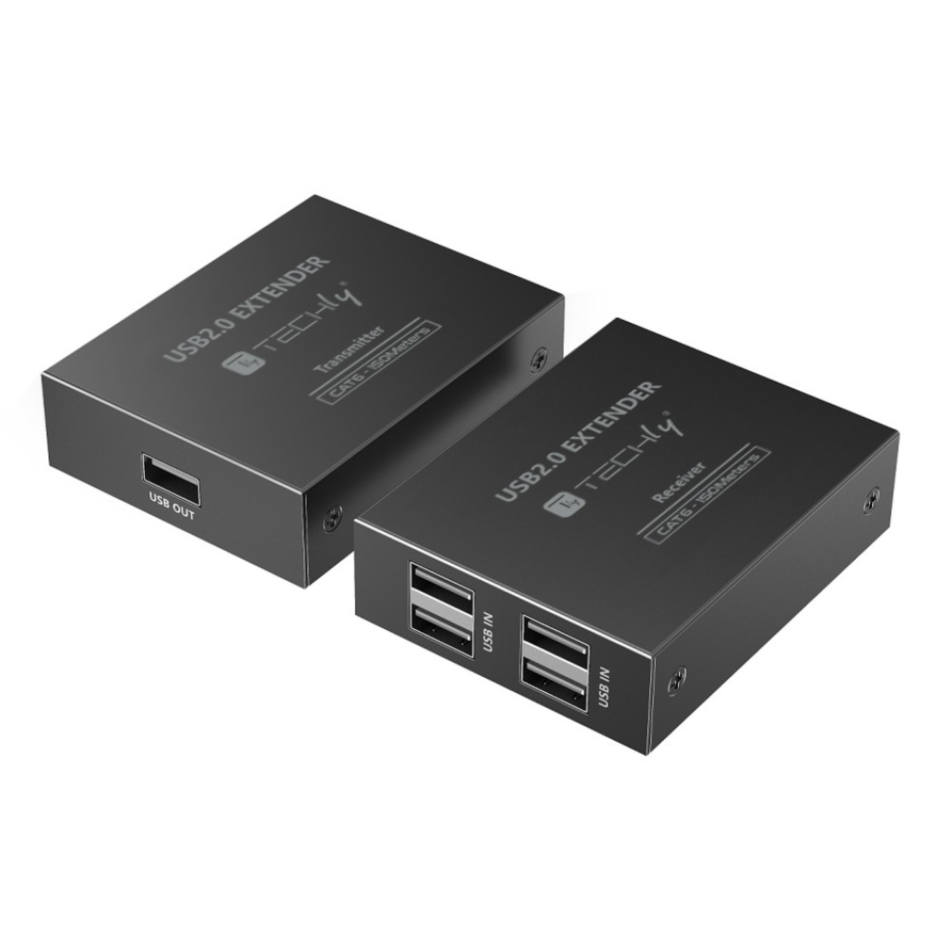 4-port High-Speed USB 2.0 Extender on 150m Cat.6 cable