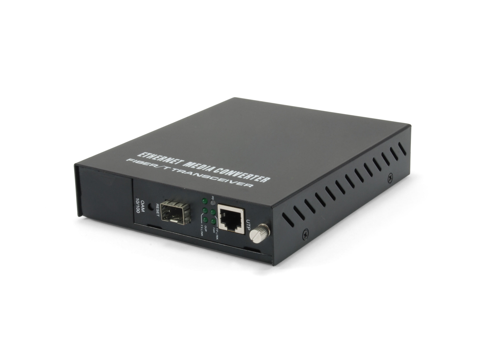 Managed Media Konverter, Fast Ethernet, RJ45-SFP, int. power supply