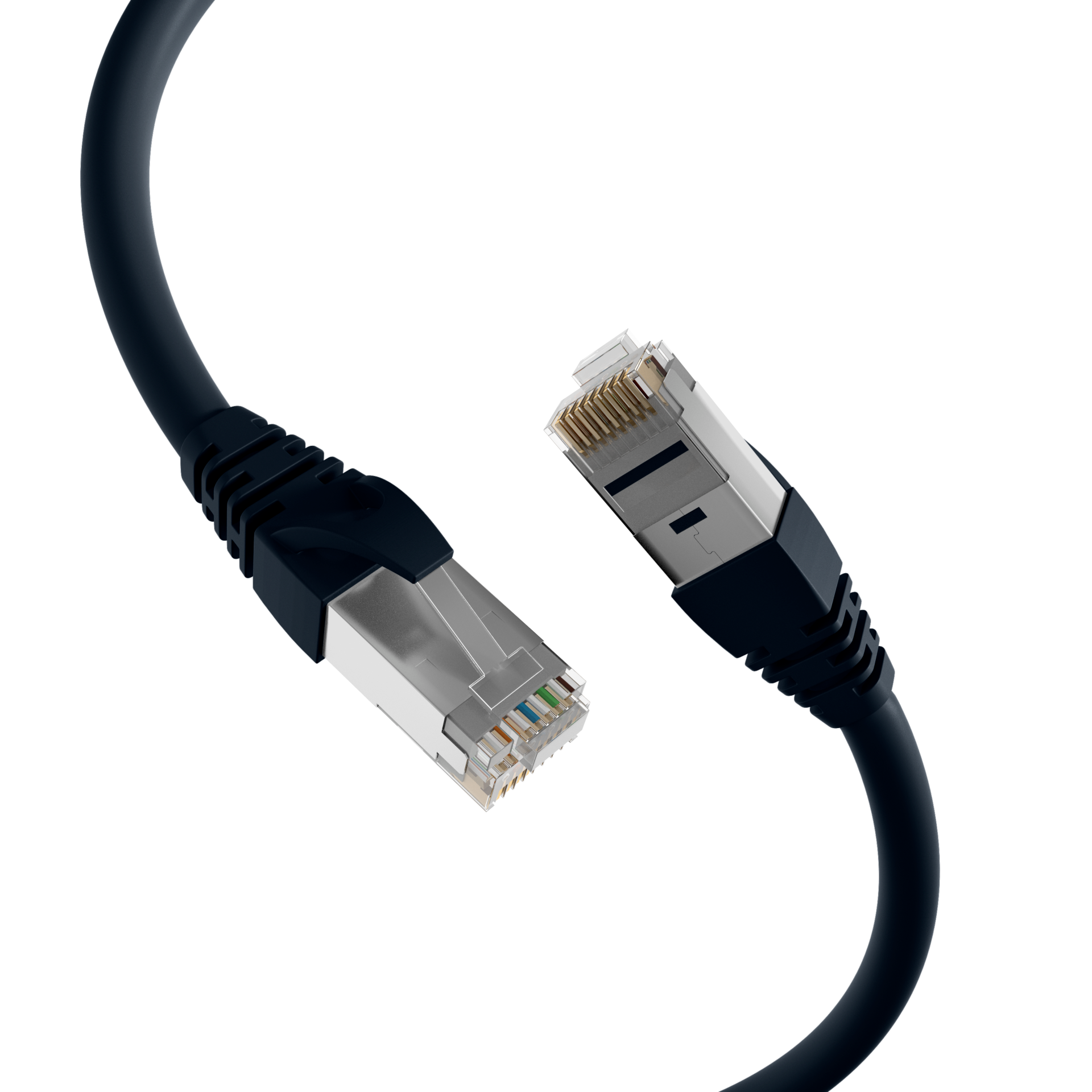 RJ45 Patch Cord Cat.6A S/FTP TPE black 10m