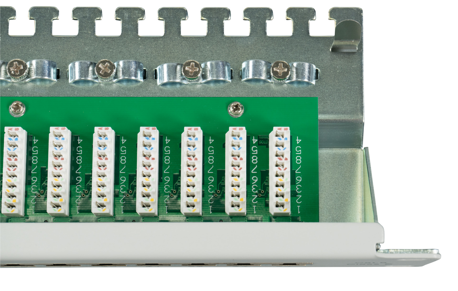 Patchpanel STP 24xRJ45 Cat.6, 19“ 1U, RAL7035 grey