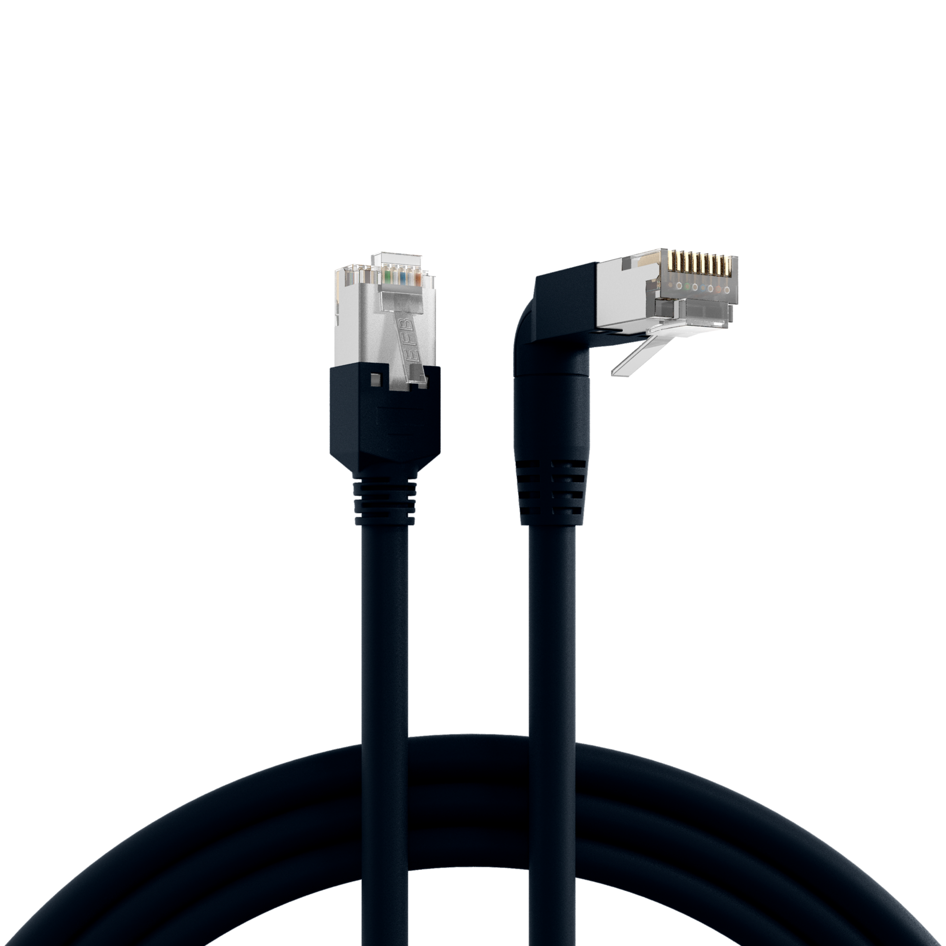 RJ45 Patch Cord Cat.5e S/UTP PVC TM11 1x90° black