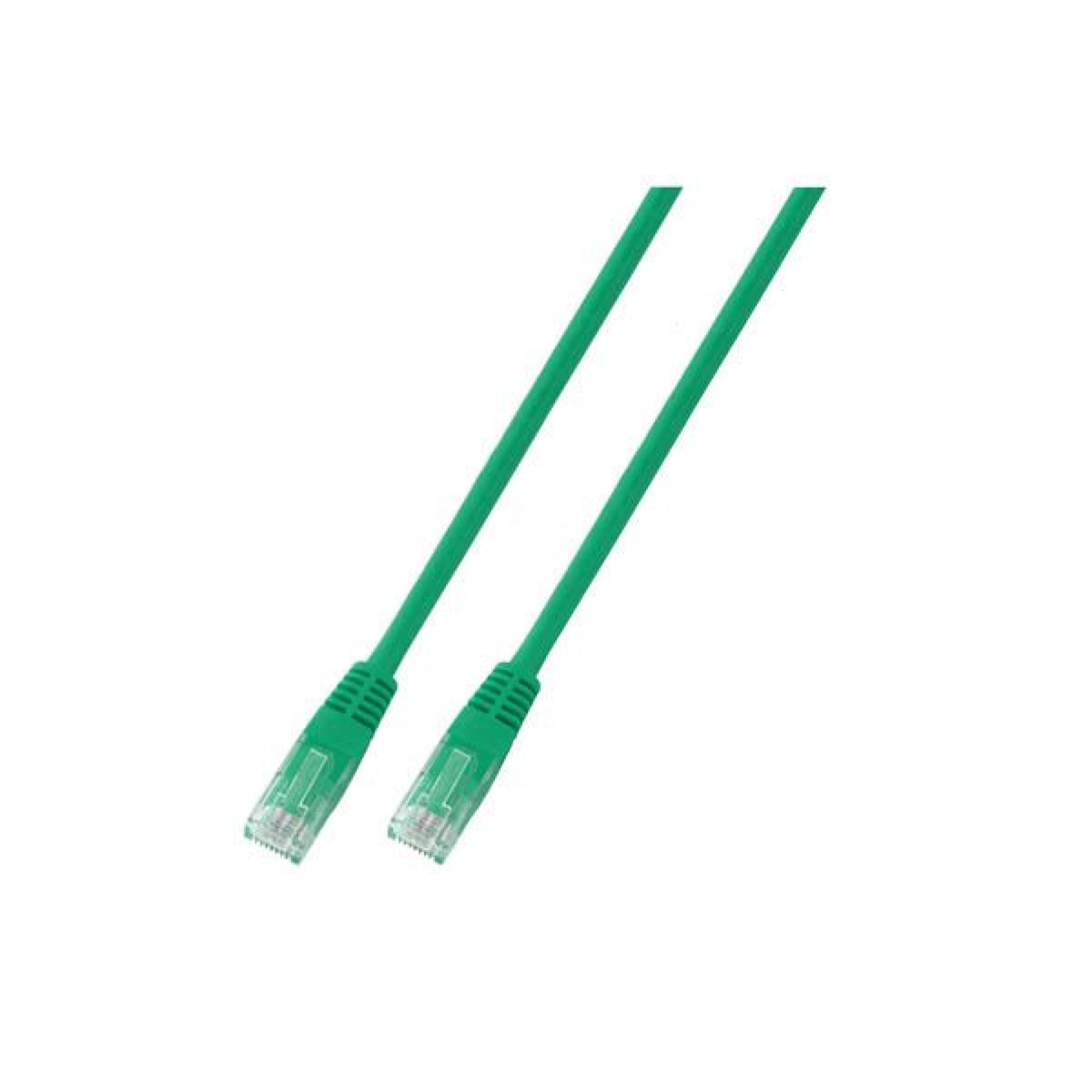 RJ45 Patch cable U/UTP, Cat.5e, PVC, CCA, 1m, green
