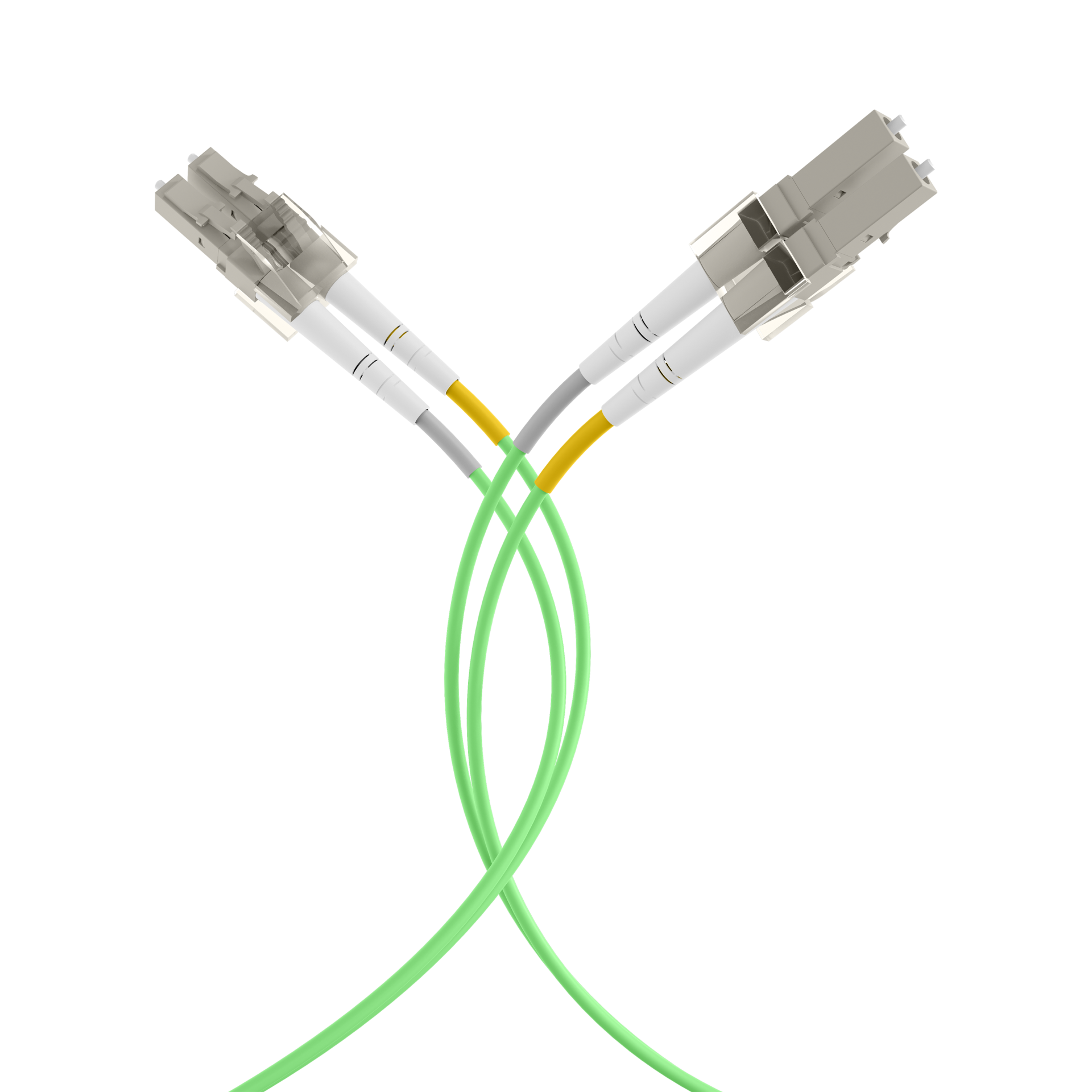 Duplex Patchcable LC-LC OM5 0,5m LSZH 2mm limegreen