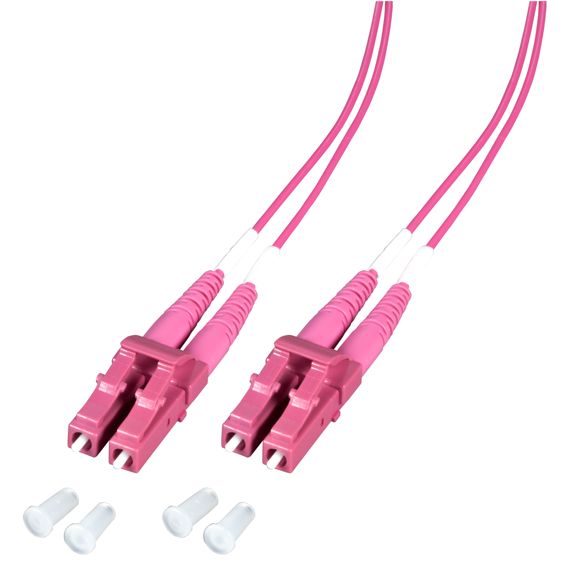 Duplex Patchcable LC-LC OM4 15m LSZH 1,2mm heatherviolet