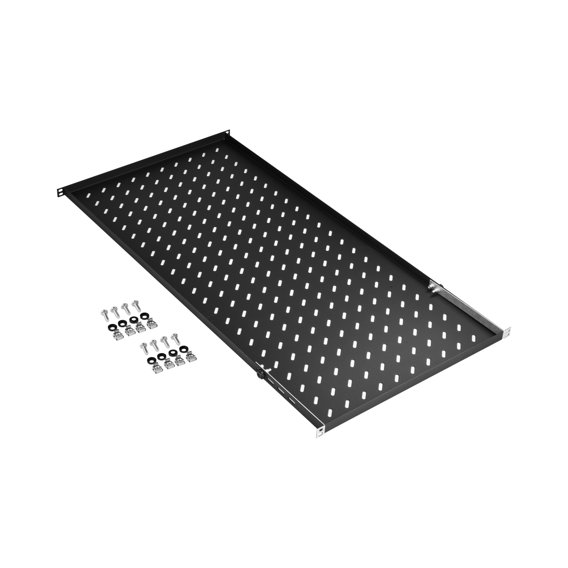 19" 0.5U Shelf, Fixed, MD 950..1050 mm, Max. Load 70 kg, CD 1200, RAL9005