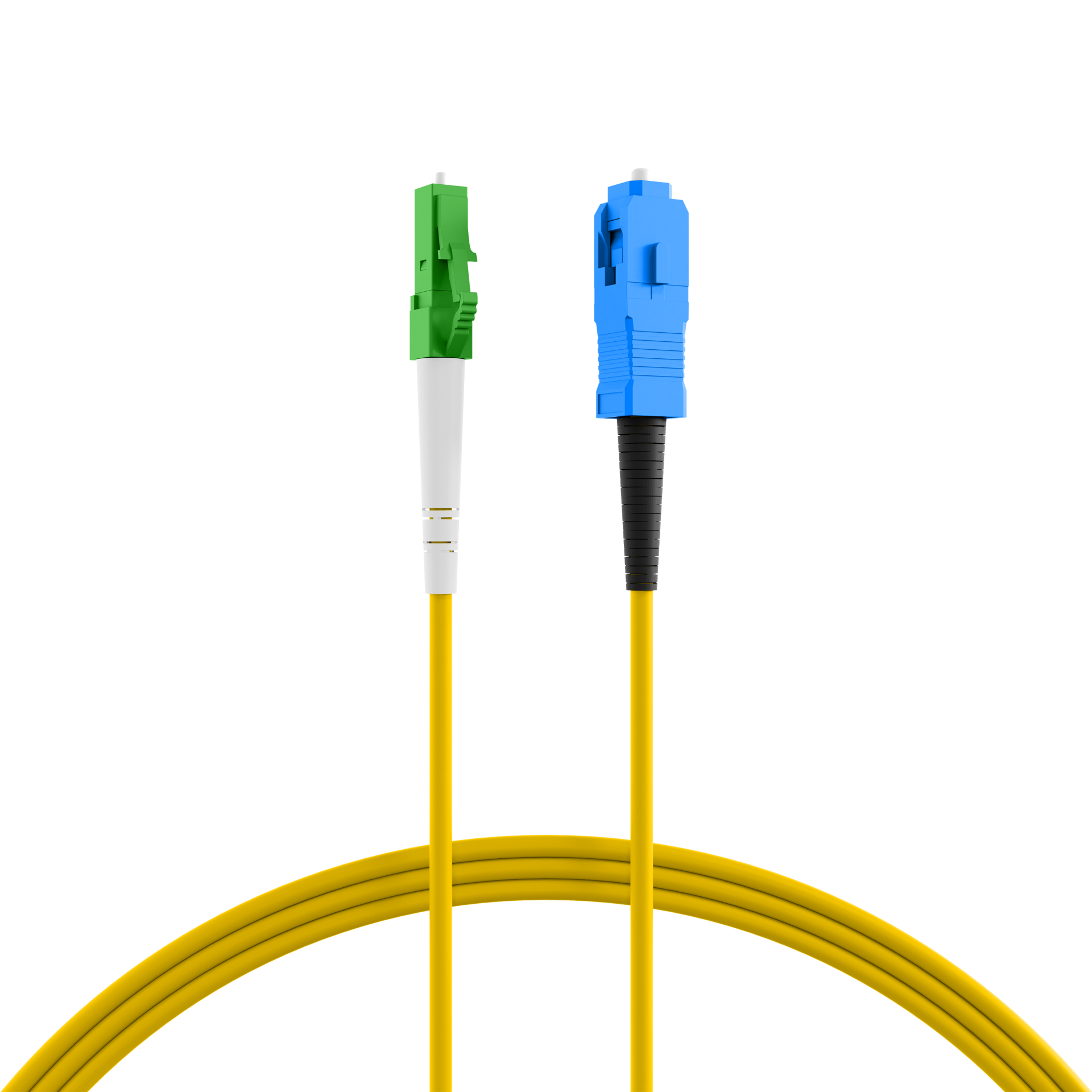 Simplex patch cable LC/APC-SC OS2 G657A2 5m LSZH 3mm yellow