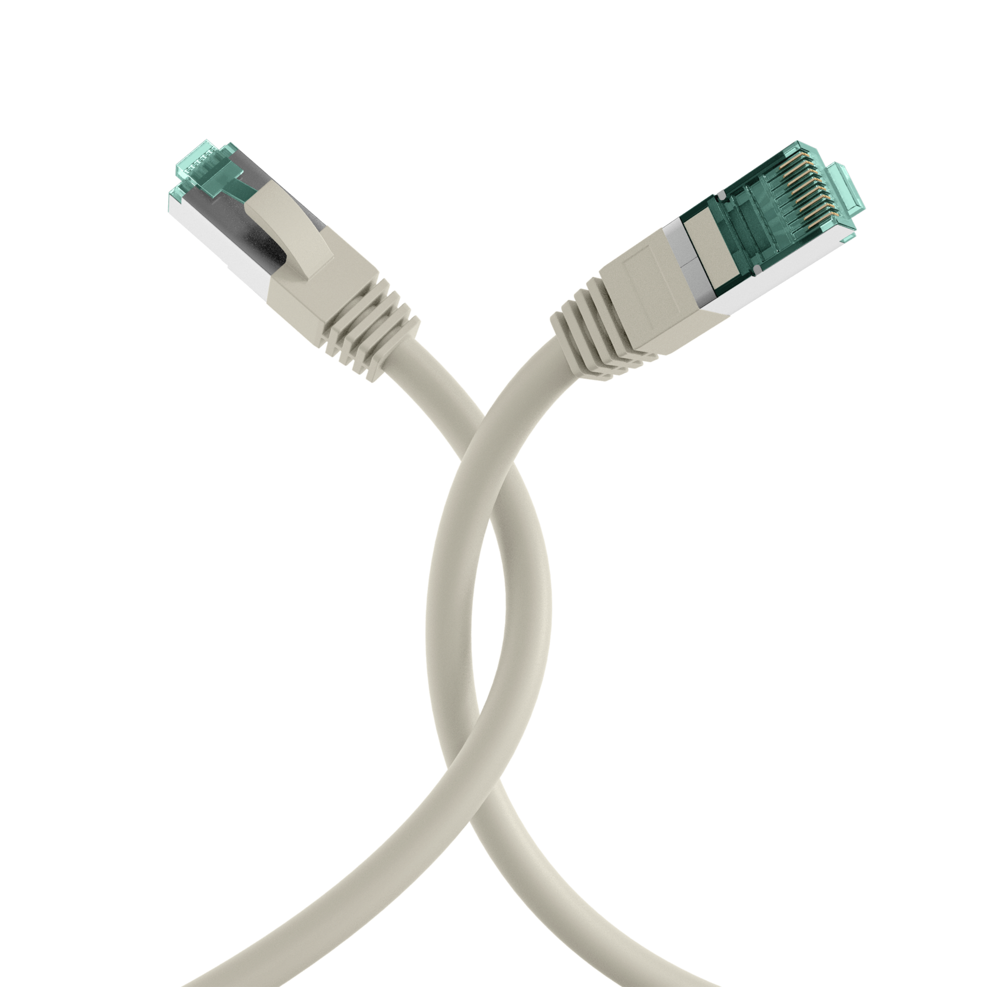 RJ45 Patch Cord Cat.6A S/FTP LSZH grey 0,25m