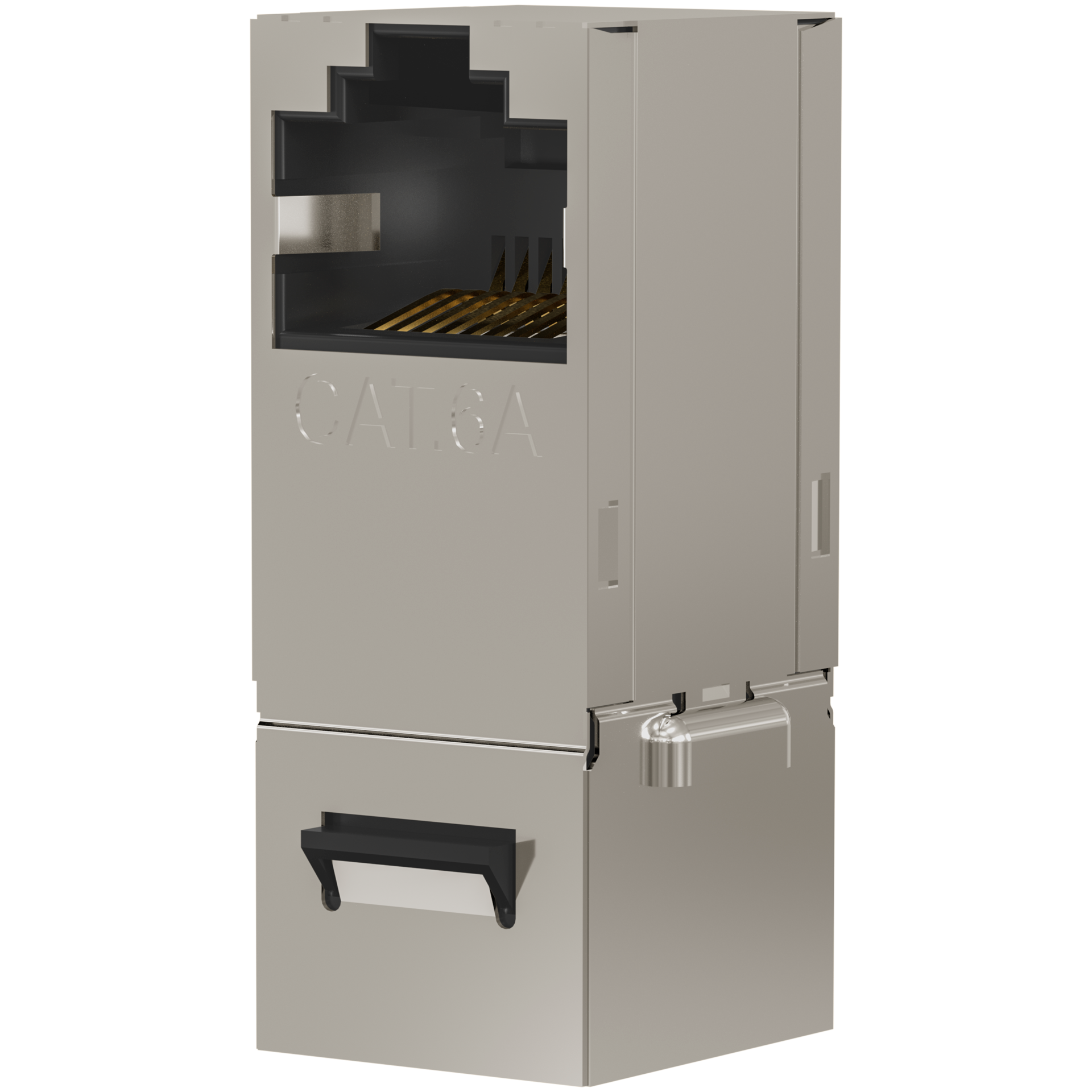 Keystone Snap-In Adapter RJ45 STP, Cat.6A, 90° access