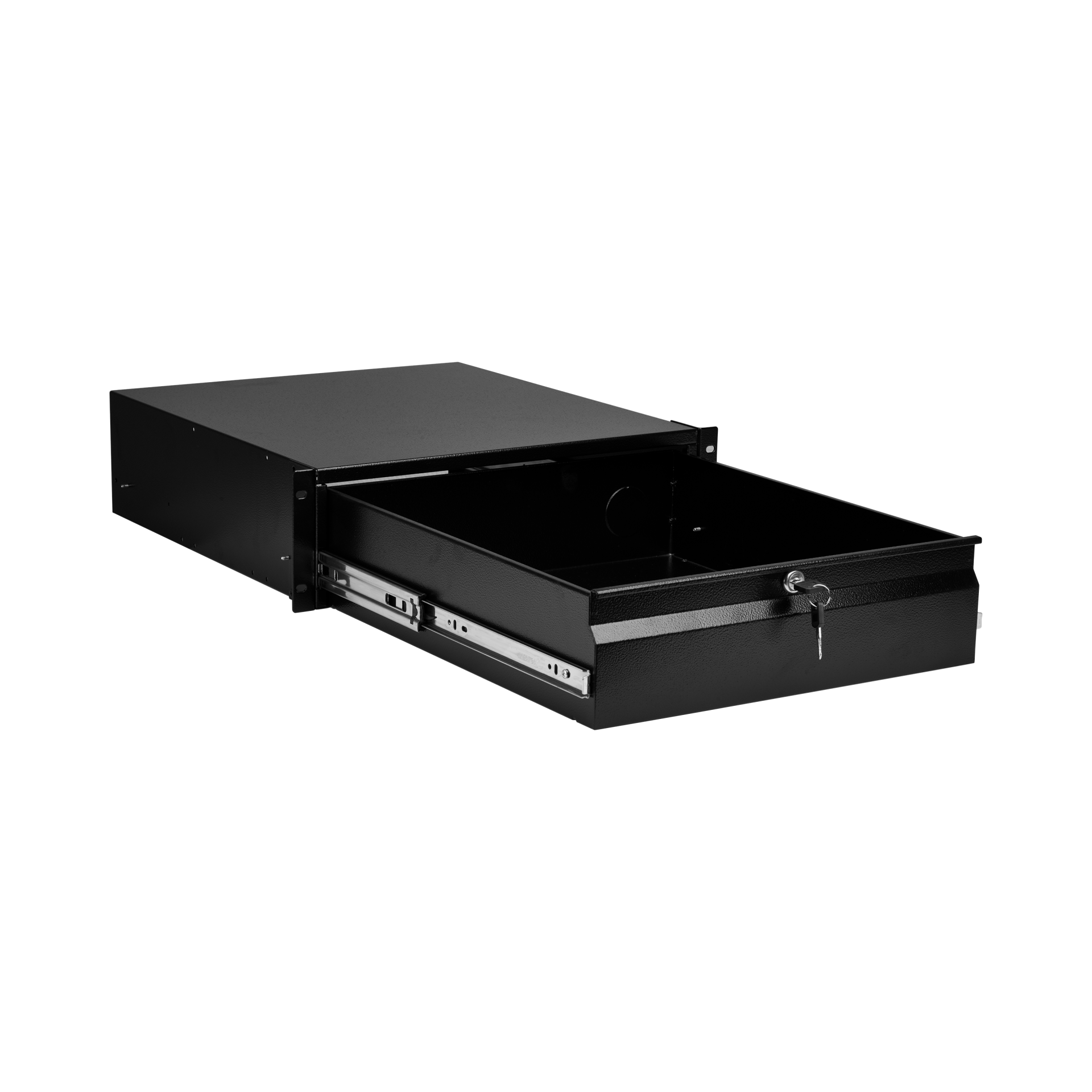 19" 3U Keyboard/Document Drawer, Lockable, RAL9005