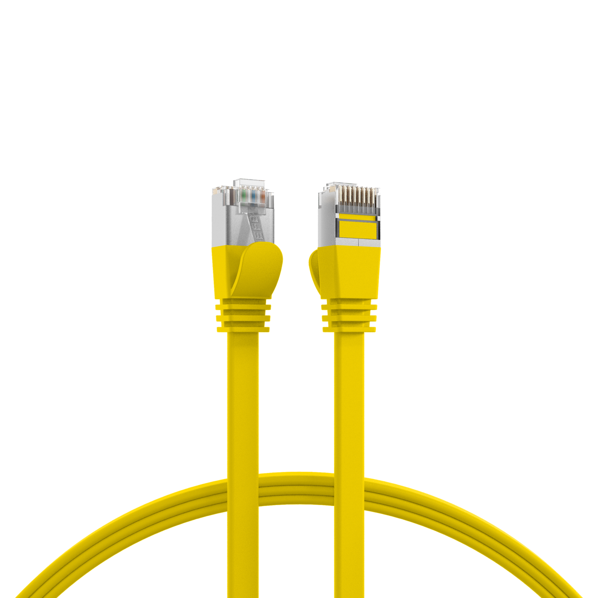 RJ45 Flat Patch Cord Cat.6A U/FTP PVC yellow