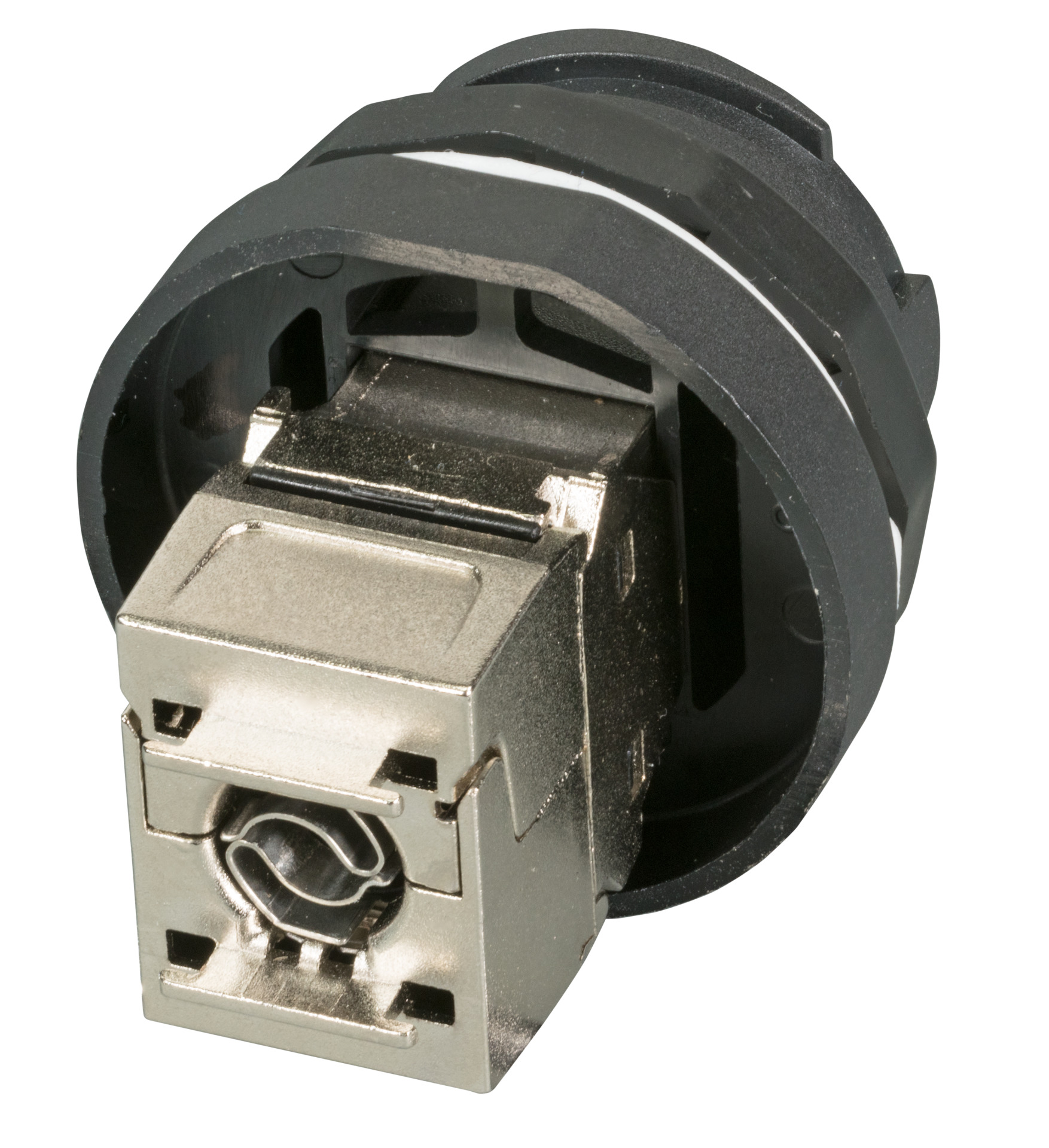 IP68 Receptacle for keystone modules and adapters, Bayonet locking