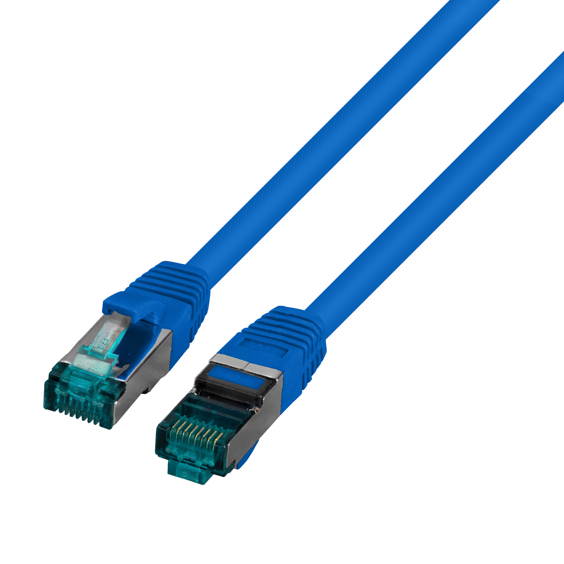 RJ45 Patch cable S/FTP, Cat.6A, LSZH, 1m, blue