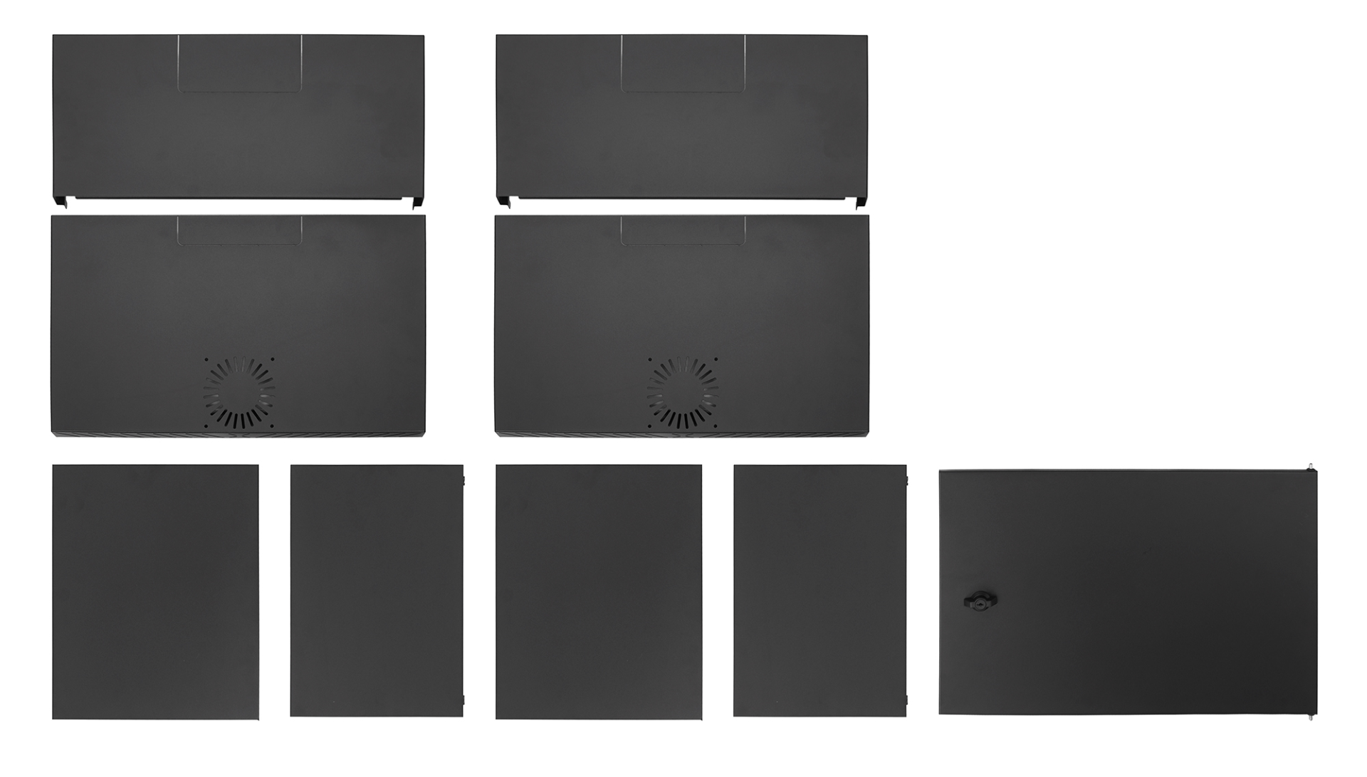 Wall X-Rack outer cover without door 9U Black RAL9005