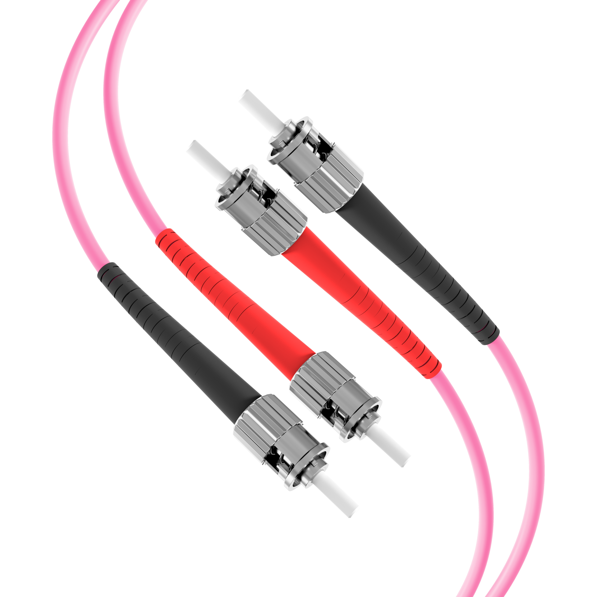 Duplex Patchcable ST-ST OM4 5m LSZH 3mm heatherviolet
