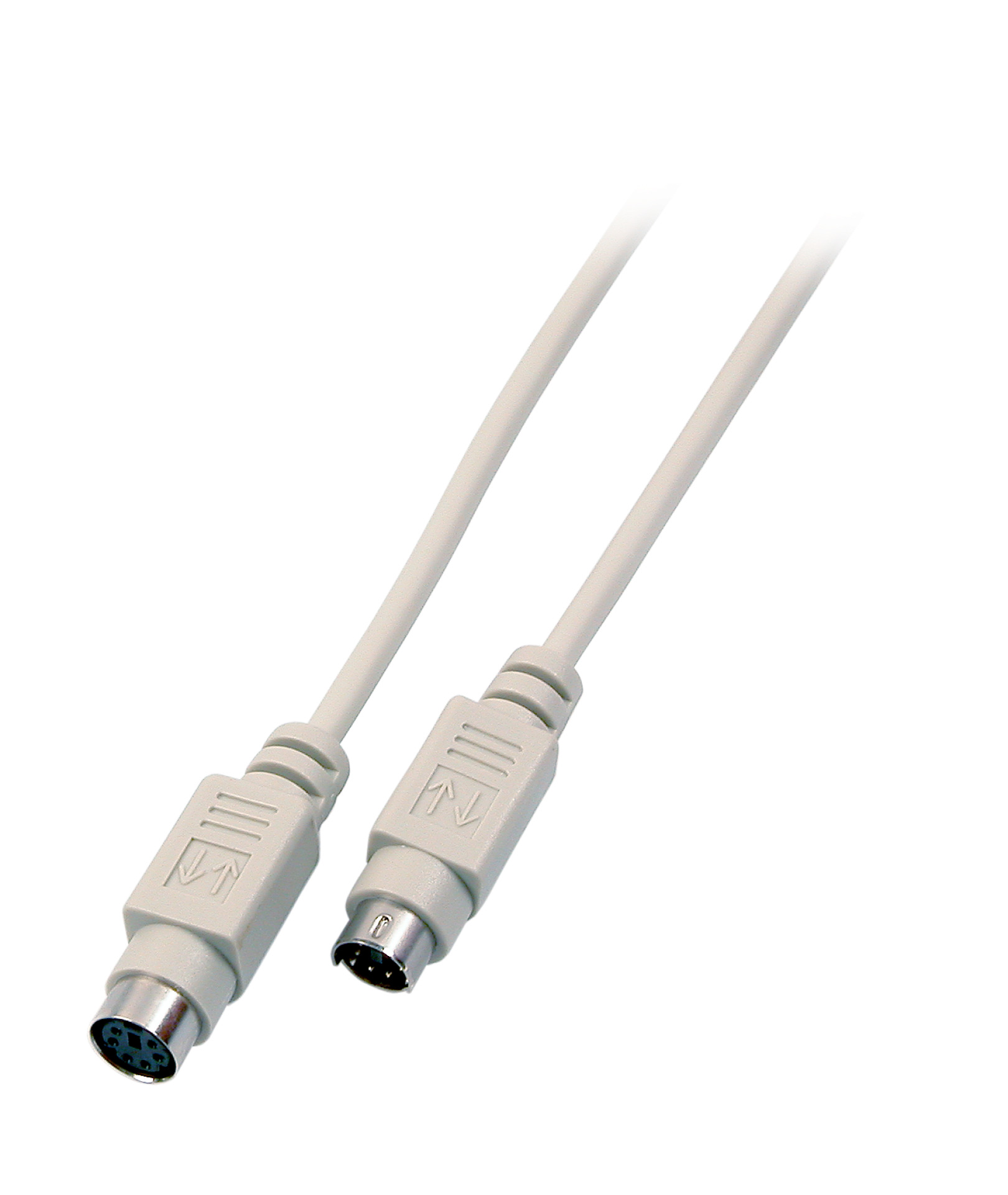 Mouse/-Keyboard Extension Cable, 2x PS/", M-F, 3,0m, beige