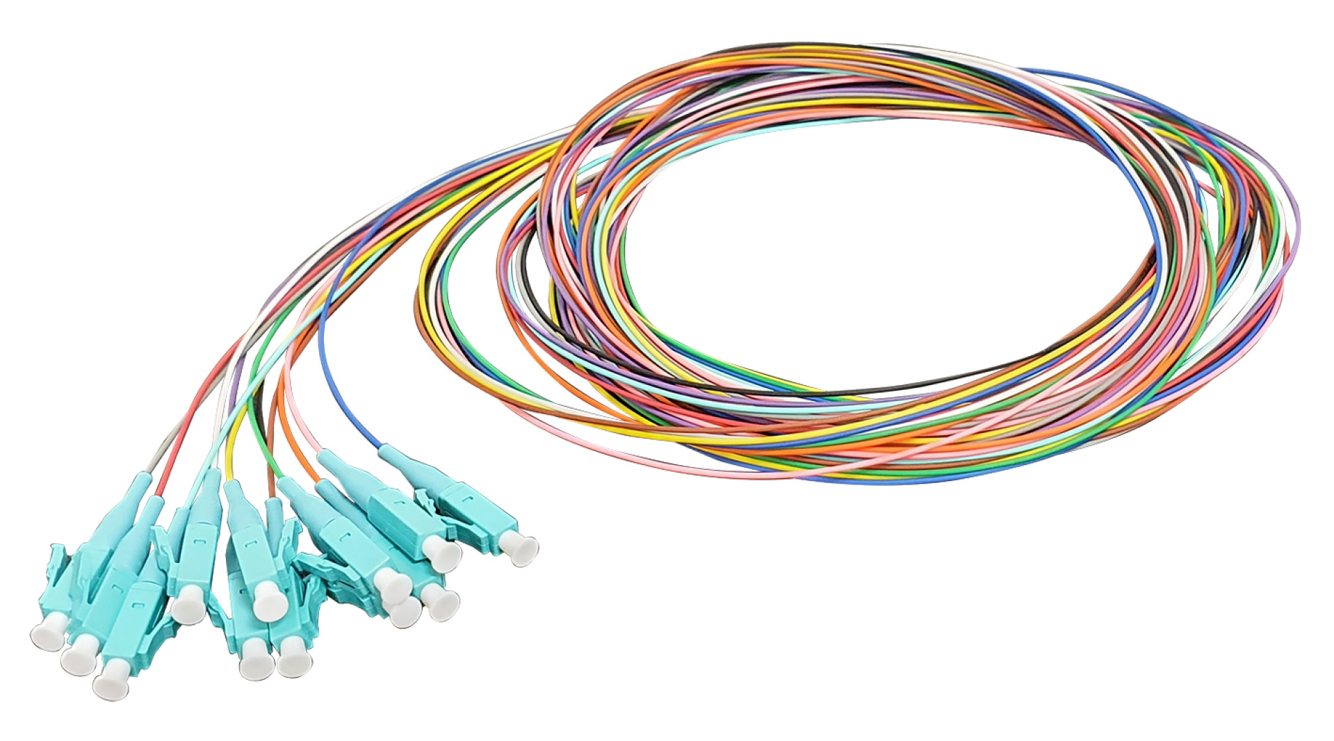 Fiber pigtail 12 set LC 50/125µ, OM3, 2m,