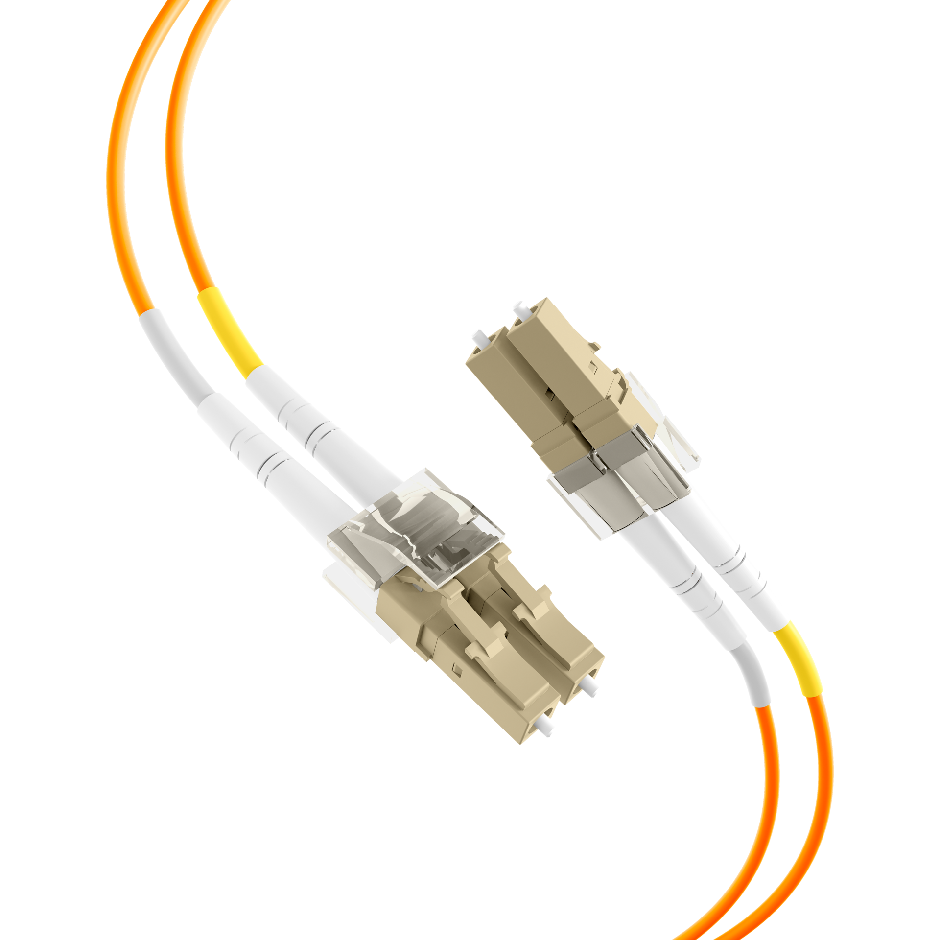 Duplex Patchcable Flat-Twin LC-LC OM2 25m LSZH 3x5mm orange