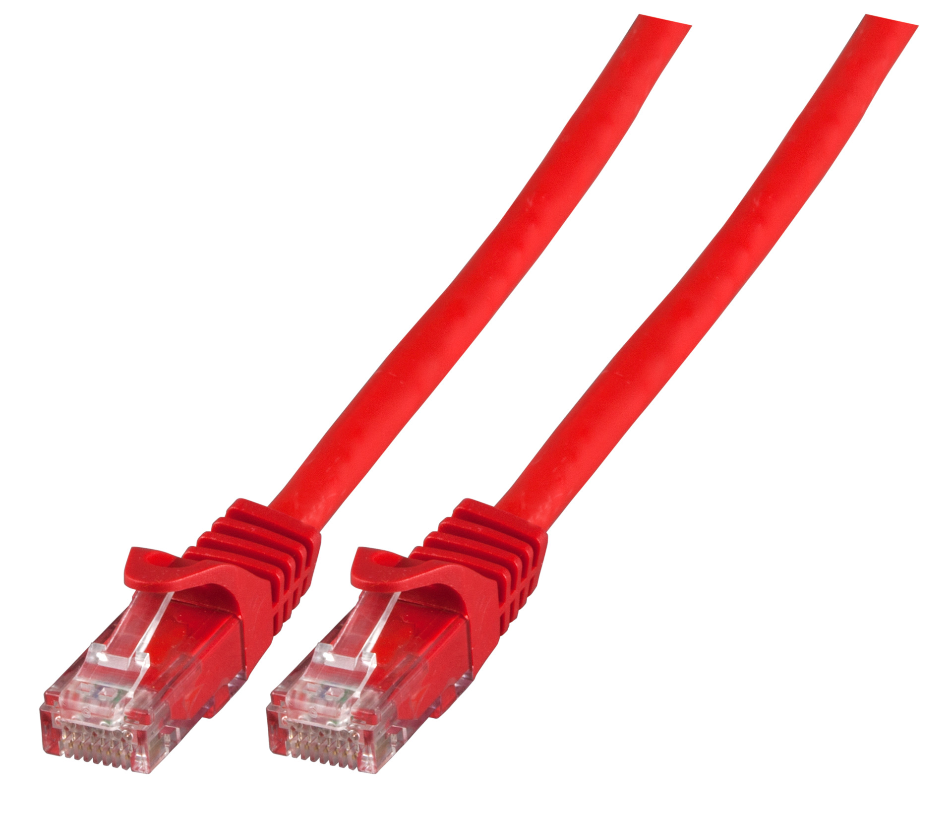 RJ45 Patch cable Cat.5e U/UTP LSZH, CCA, AWG24/7, red 0,5m,