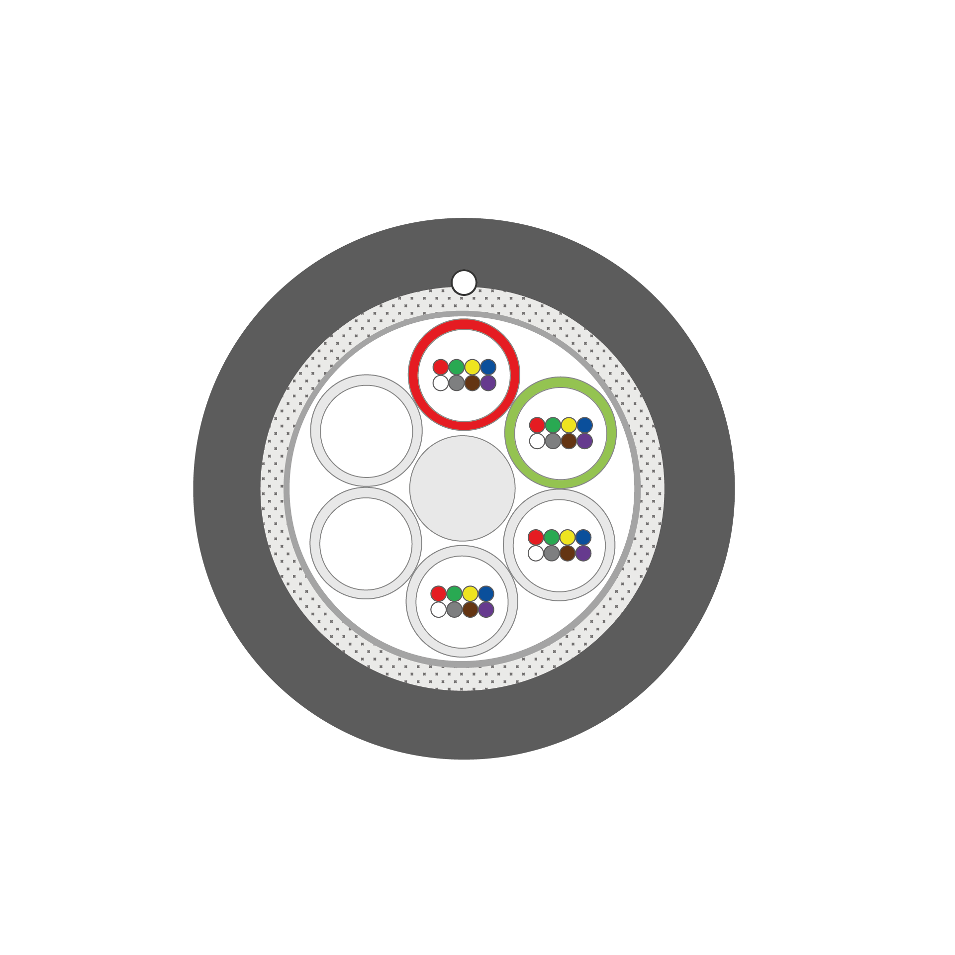 INFRALAN® U-DQ(ZN)BH OS2 48E (4x12) Eca 5000N LSZH black 11.2mm G657A1