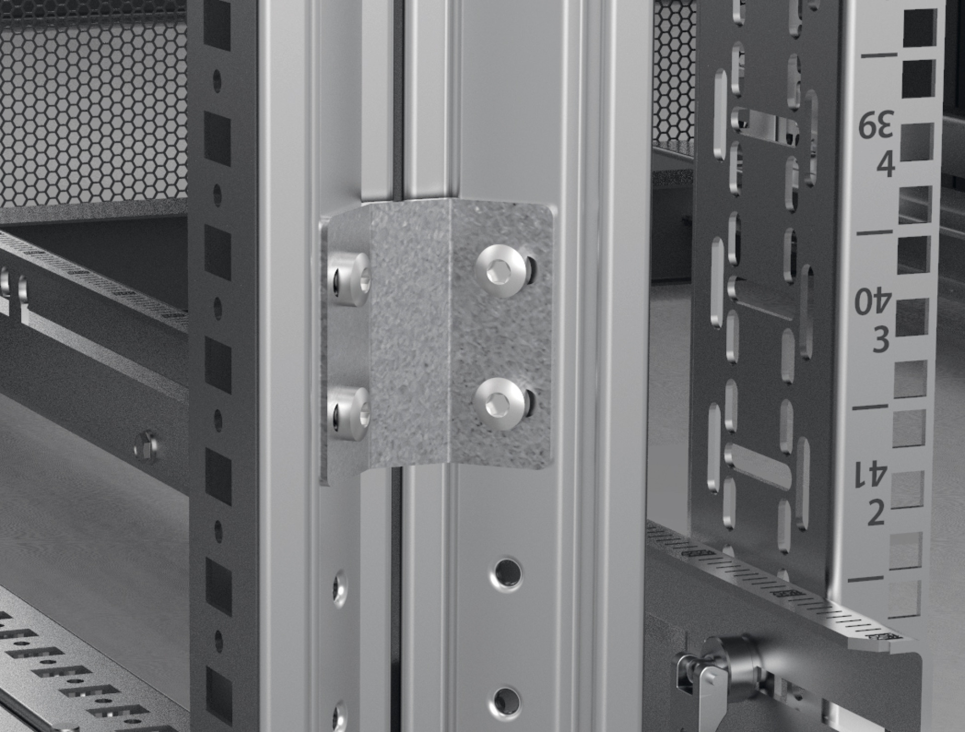 Line-Up Connector for Partitions Type C+D, E Set 4 Pcs.