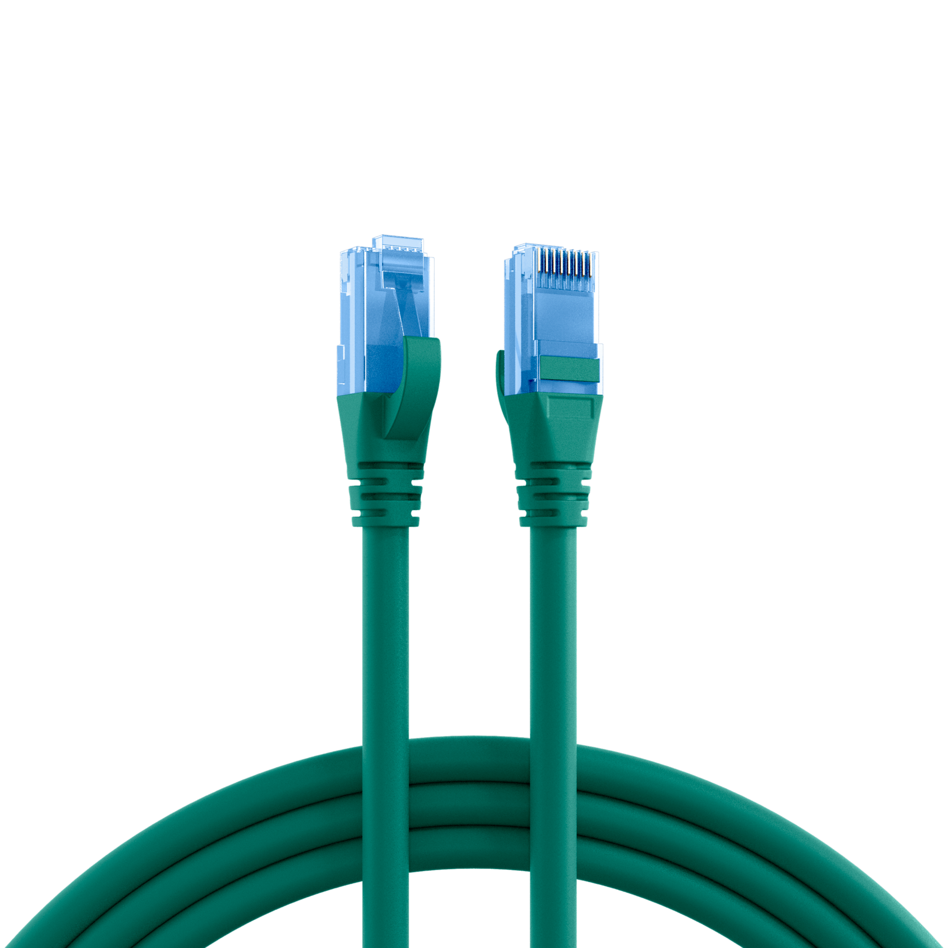 RJ45 Patchkabel Cat.6A U/UTP LSZH  Premium 500MHz grün 1m