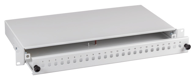 19"Splicebox,sl.unit,RAL7035 12 ST o. FC