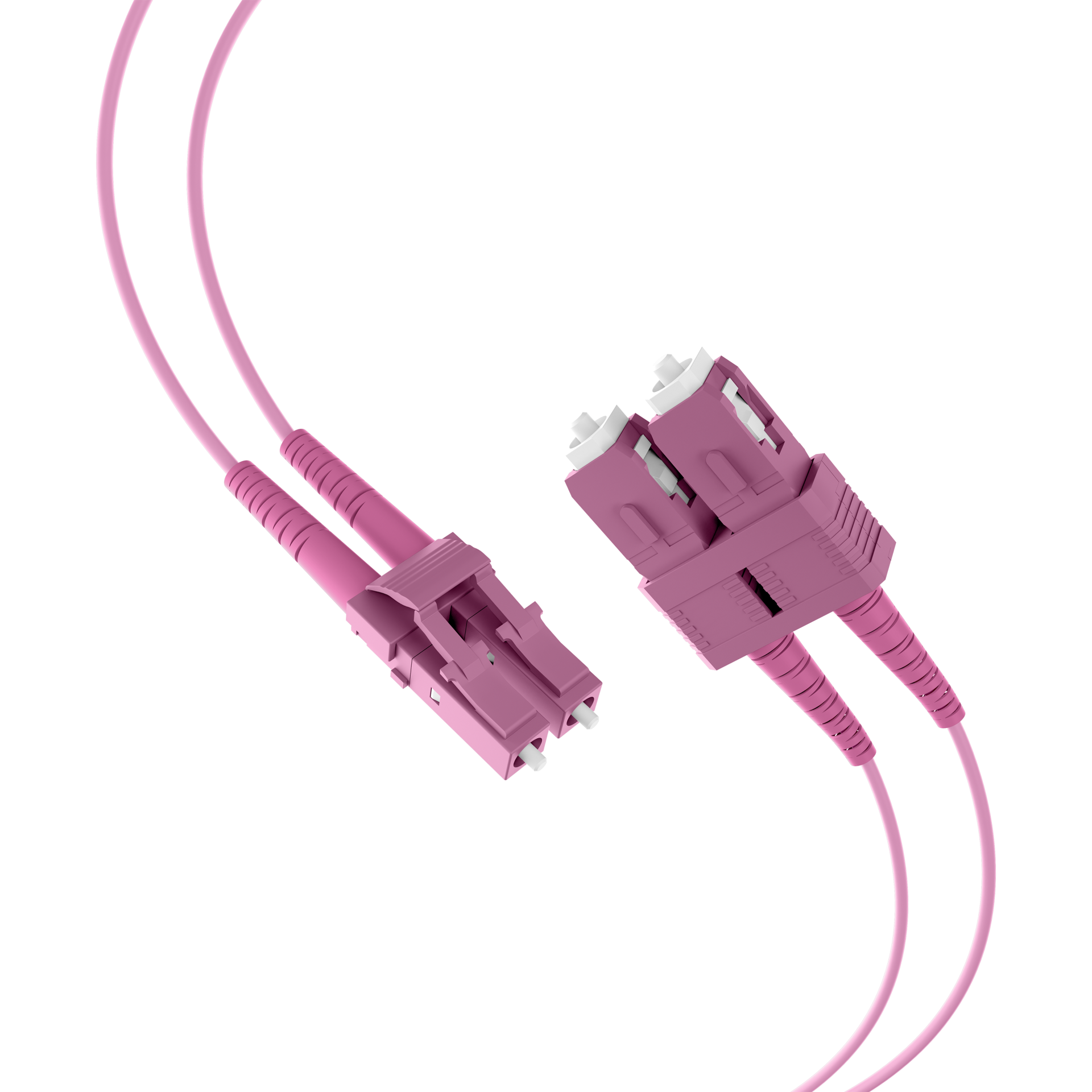 Duplex Patchcable LC-SC OM4 2m LSZH 1,2mm heatherviolet