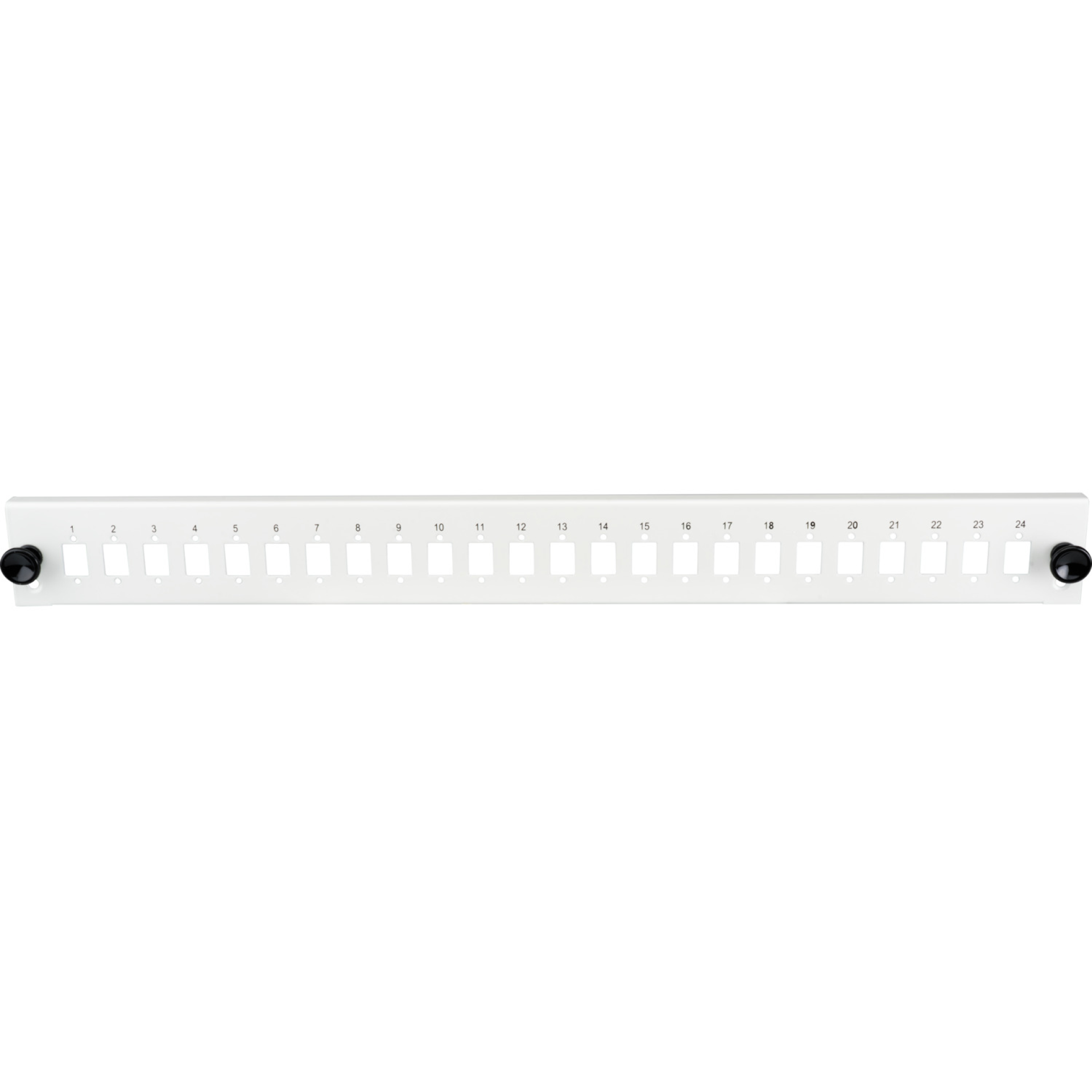 Equipped Front Panel with 24 x LC Duplex Adapter OM3, grey