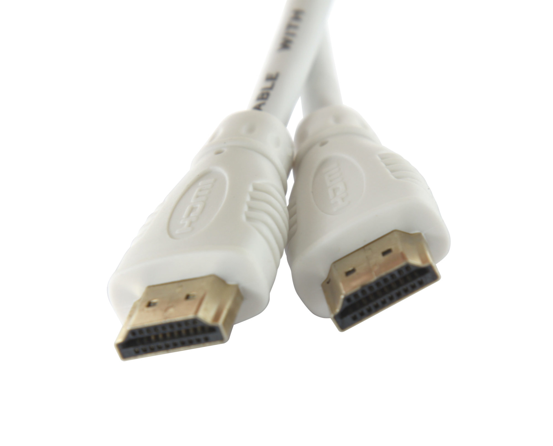 High Speed HDMI Cable with Ethernet, white, 1m