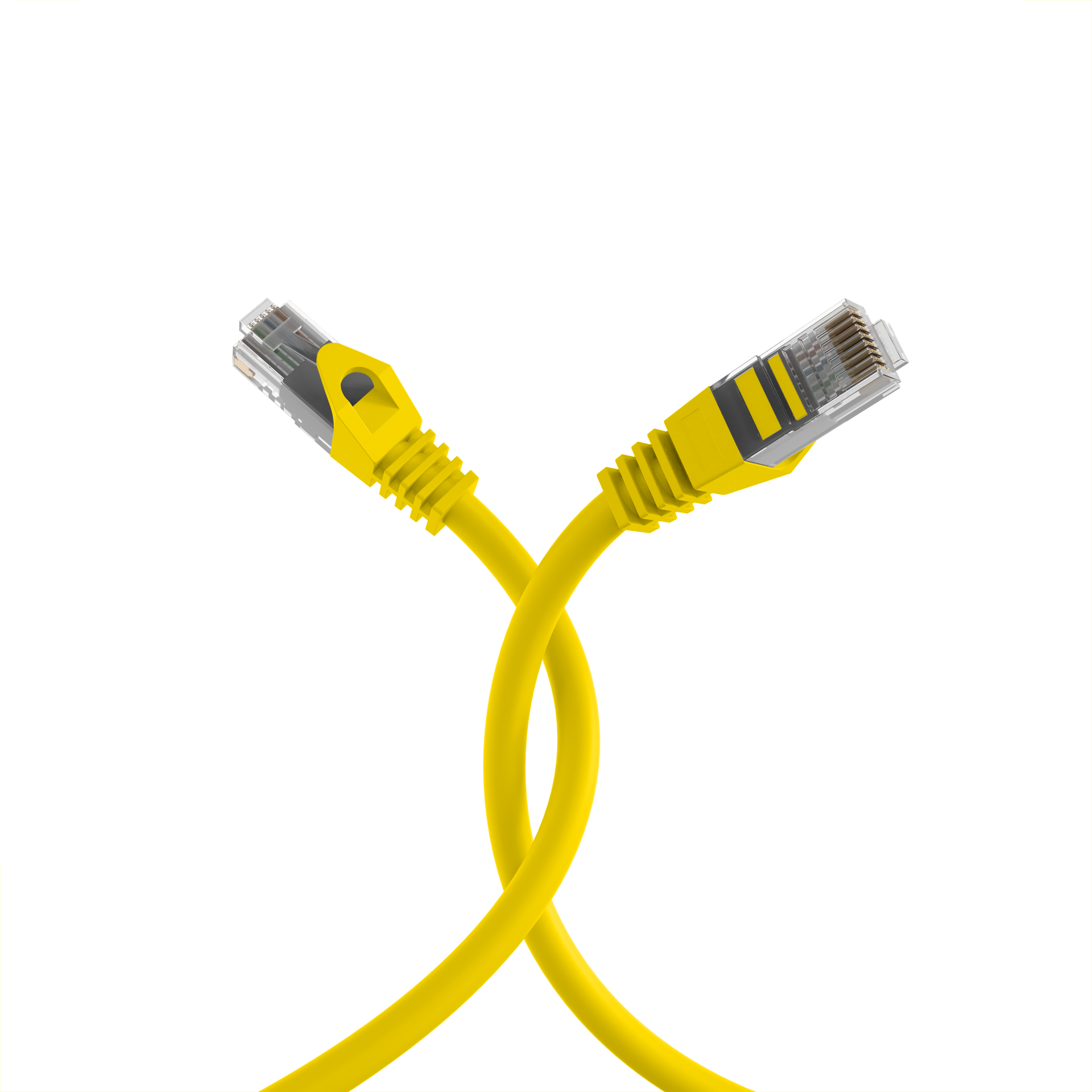 RJ45 Patch Cord Cat.5e U/UTP LSZH CCA AWG24/7 yellow 0,5m