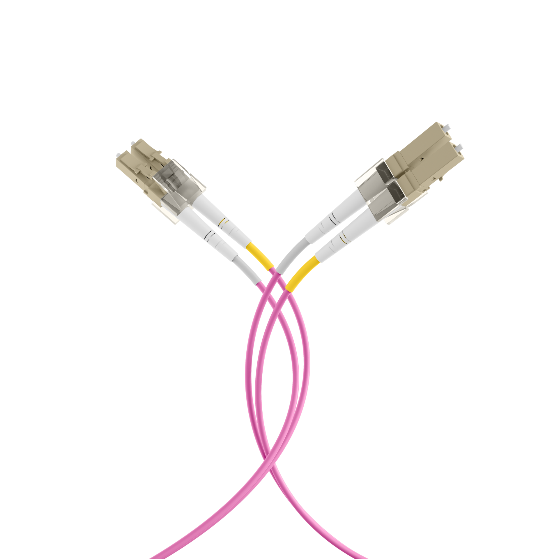 Duplex Patchcable LC-LC OM4 0,5m LSZH 2mm heatherviolet