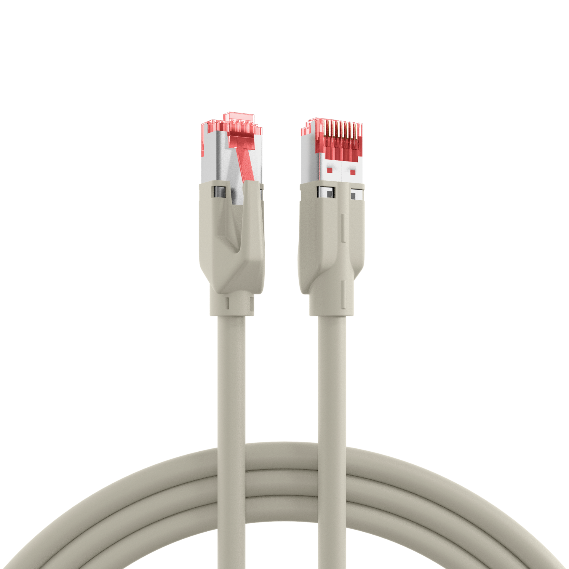 RJ45 Crossover Patch cable S/FTP, Cat.6, TM21, UC900, 0,5m, grey