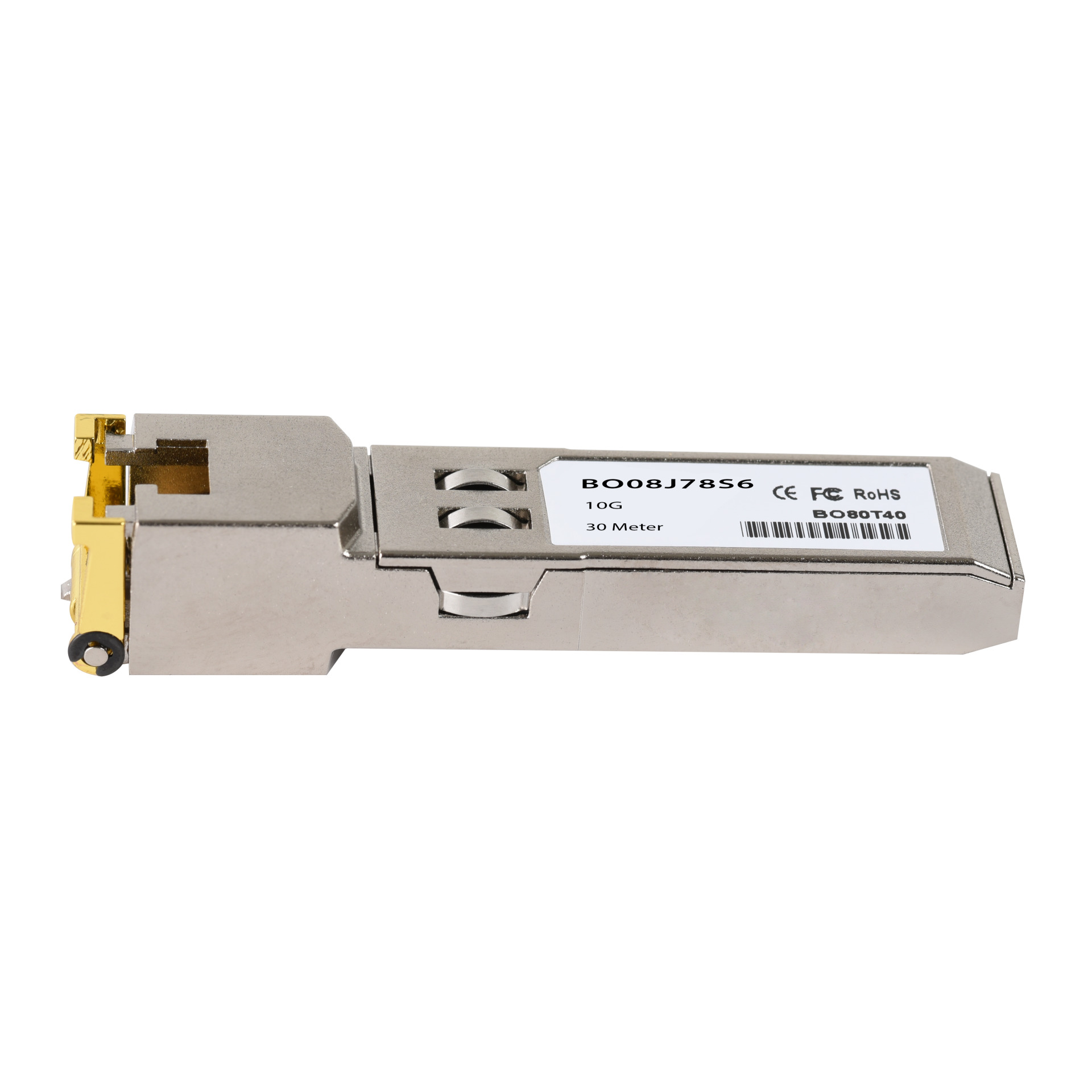 SFP+ 10G RJ45, 10GBase-T, 30m, Min. Cat6A, 10G, RJ45, Copper Transceiver