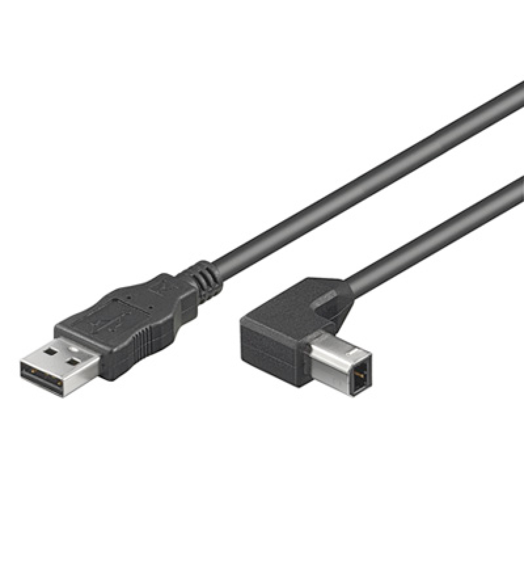 USB2.0 Connection Cable Plug Type-A - Plug Type-B 90° angled, 1.0 m