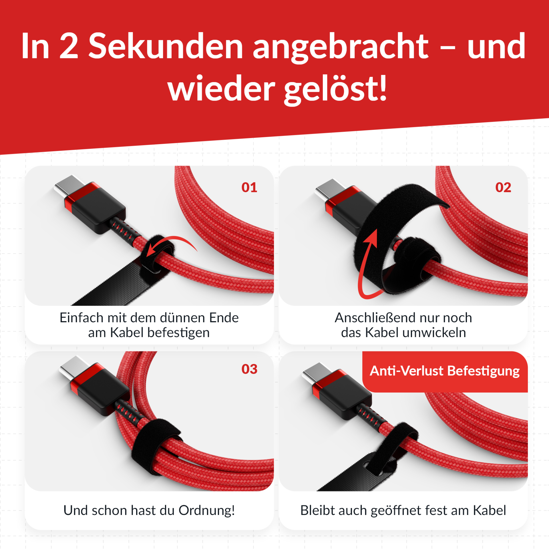 LTC BASIC STRAPS, hook and loops set of 10 pcs black