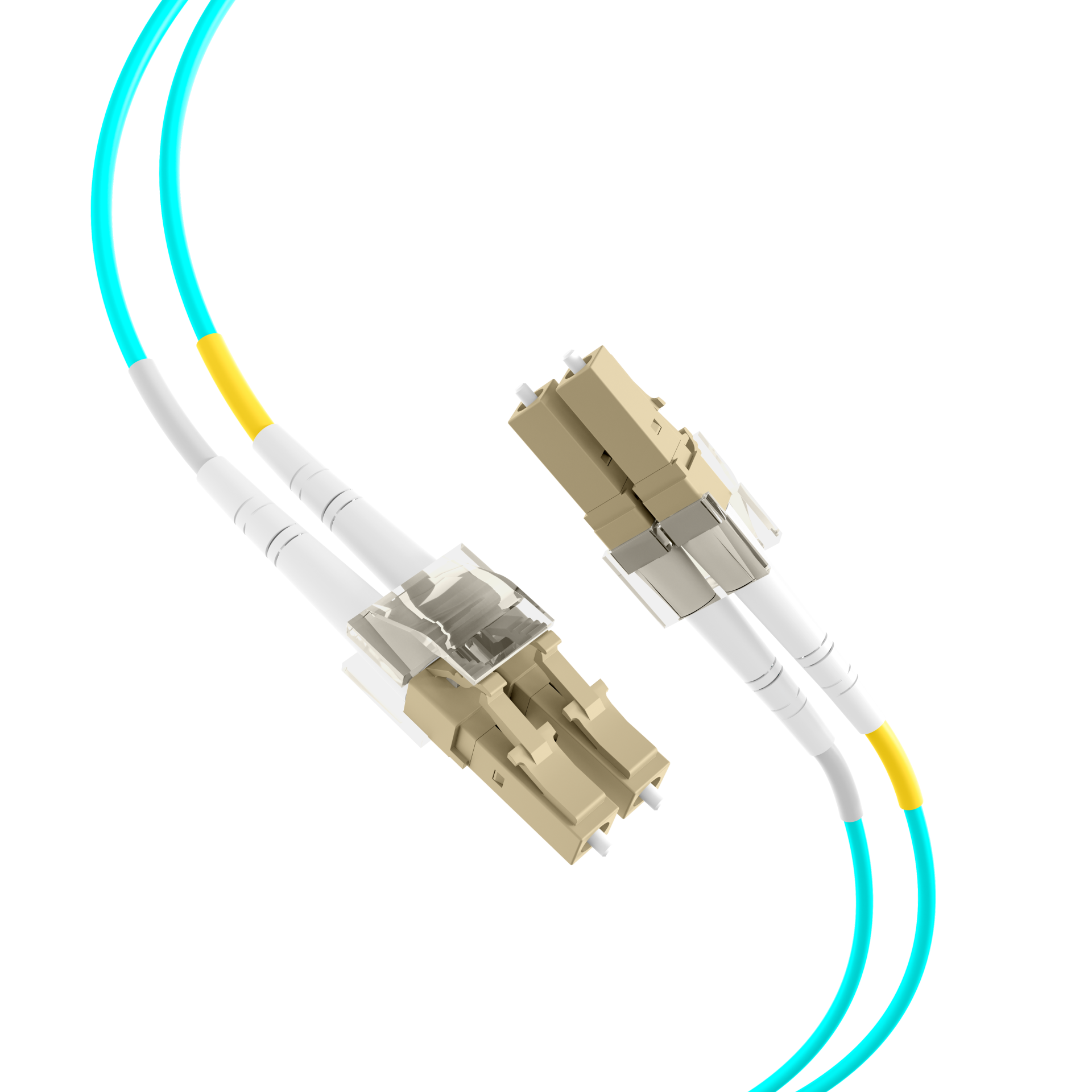 Duplex Patchcable LC-LC OM3 0,5m LSZH 2mm aqua